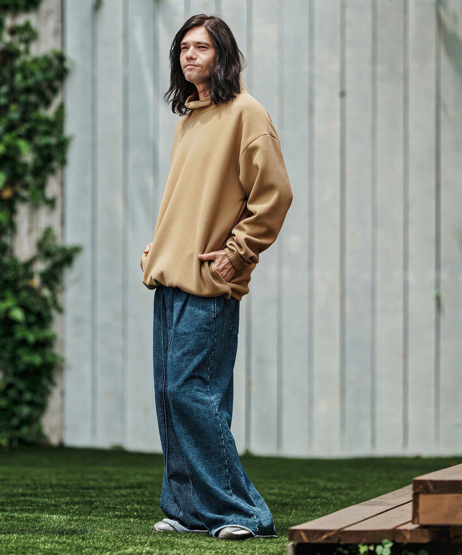 30%OFF【CAMBIO(カンビオ)】起毛ダンボールニットハイネックトップス