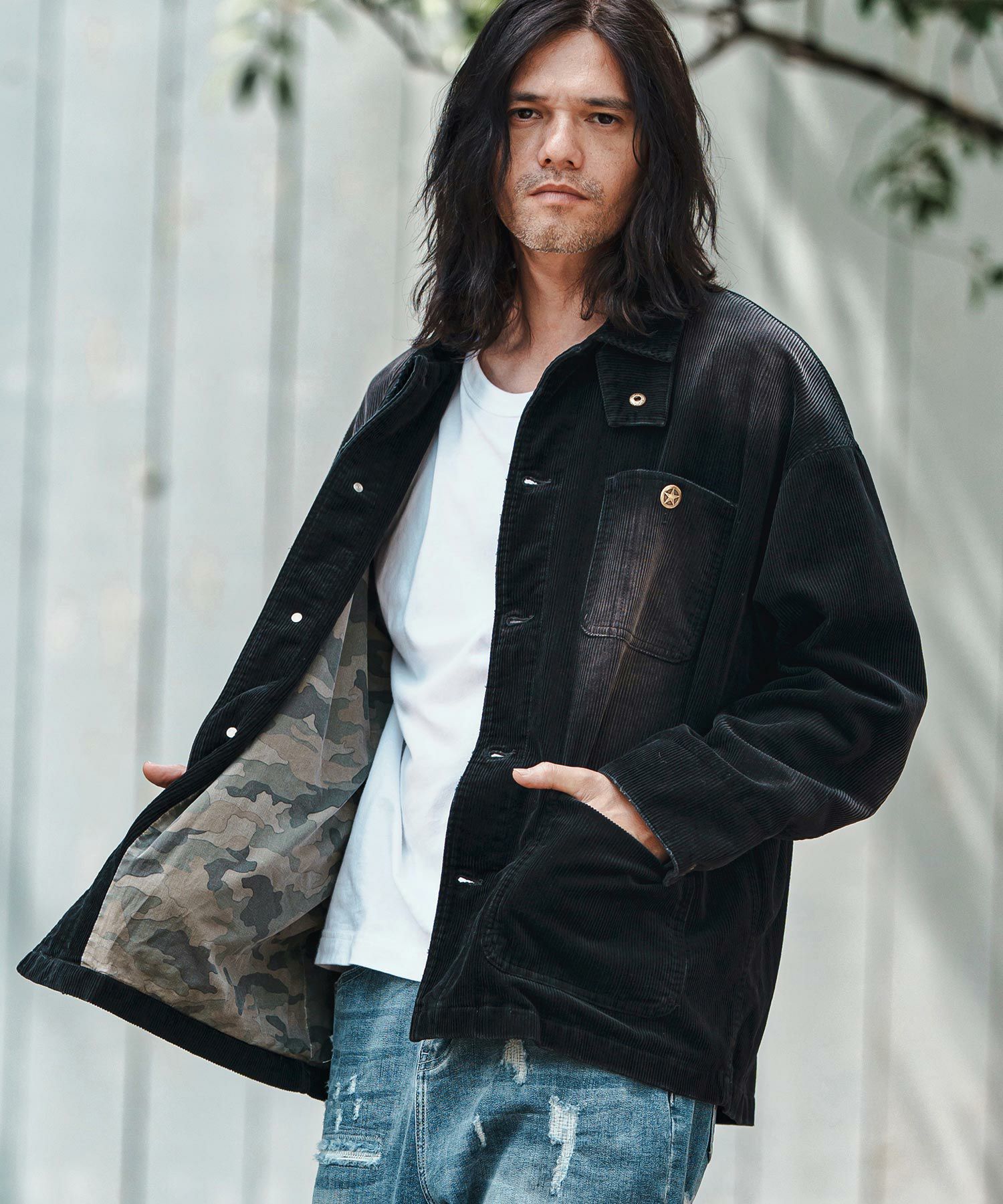 60s-70s Eurovintage Spain製【リネン ブルゾン 短丈】 CAMBIO(カンビオ)】Vintage Like Corduroy Short Blouson コーデュロイ
