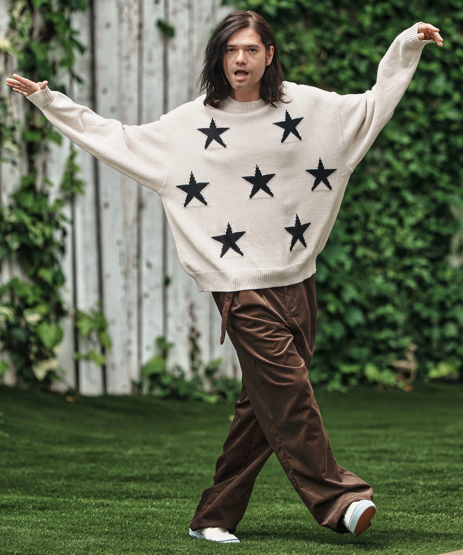 CAMBIO(カンビオ)】Belted Corduroy Two Tuck Wide Pants コーデュロイ