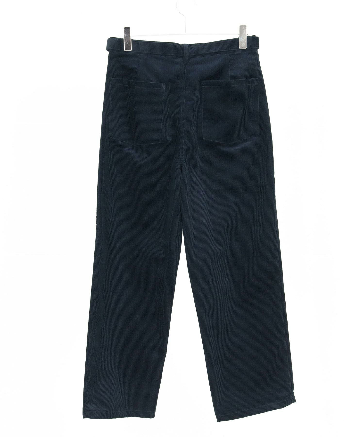 CAMBIO(カンビオ)】Belted Corduroy Two Tuck Wide Pants コーデュロイ