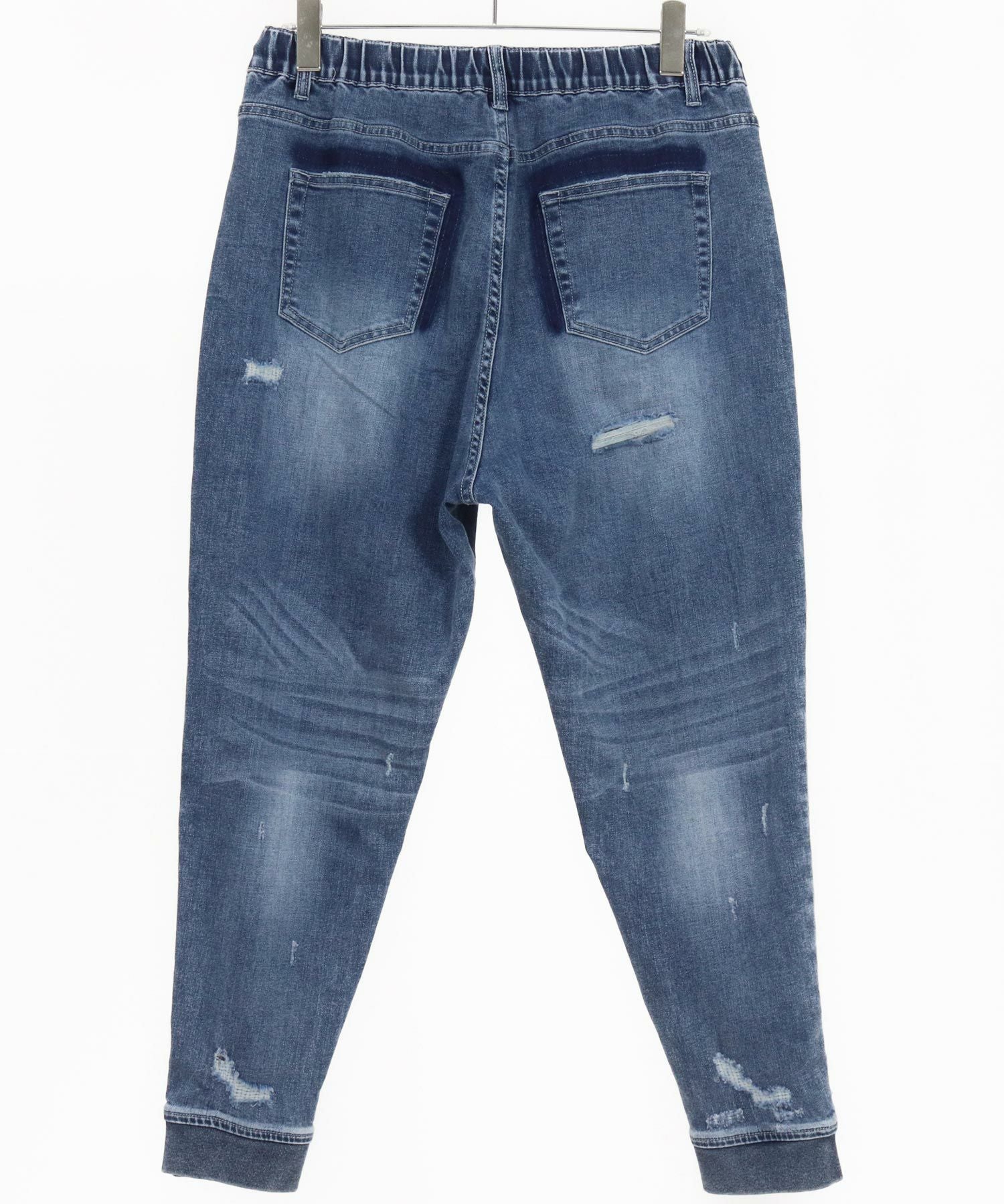 30%OFF【CAMBIO(カンビオ)】 Ribbed Back And Used Denim Pants デニム