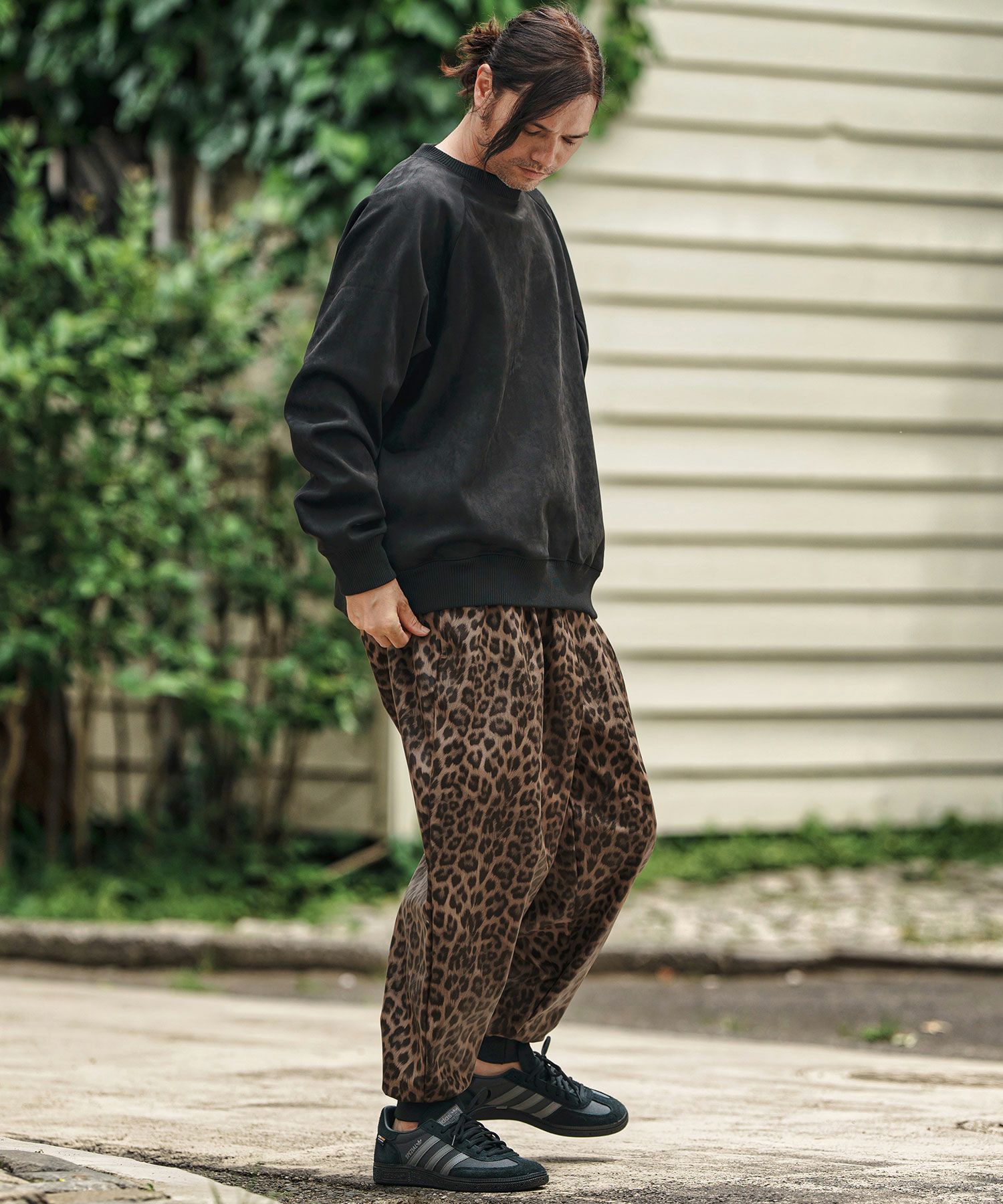 CAMBIO(カンビオ)】Leopard Synthetic Leather Jogger Pants レザー
