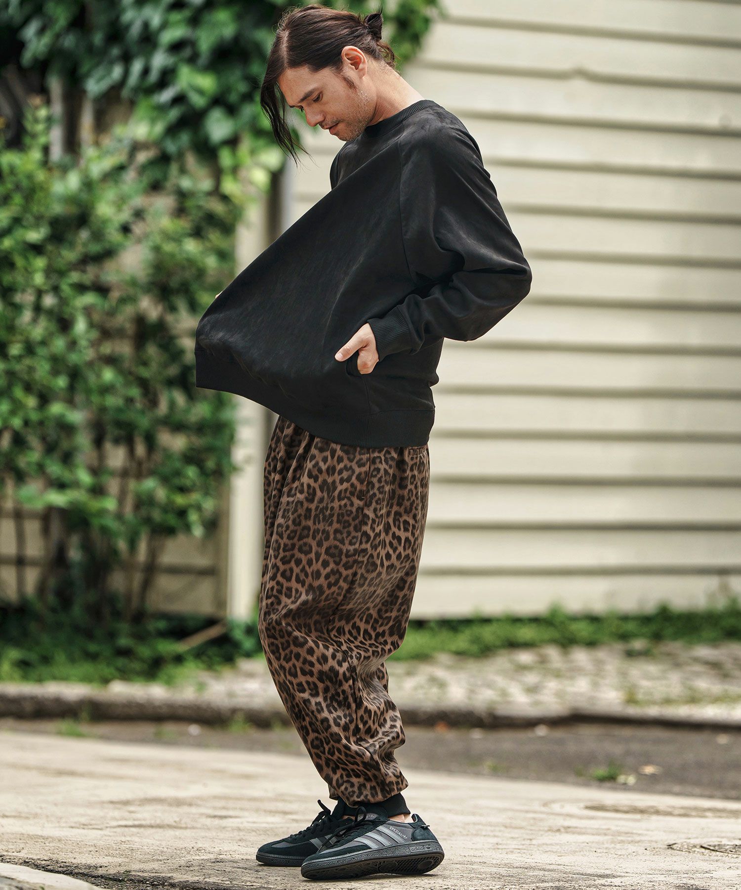 CAMBIO(カンビオ)】Leopard Synthetic Leather Jogger Pants レザー