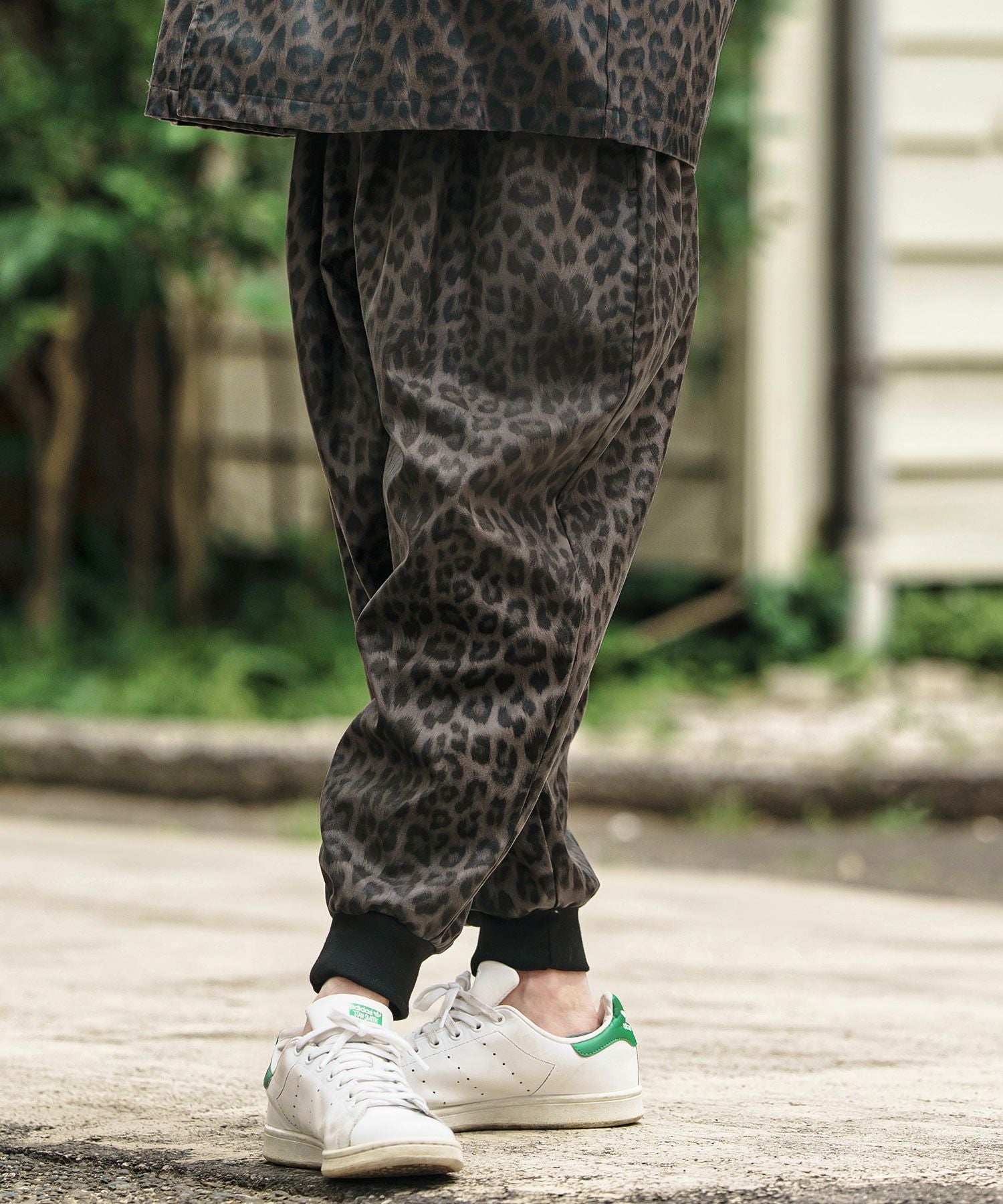 CAMBIO(カンビオ)】Leopard Synthetic Leather Jogger Pants レザー