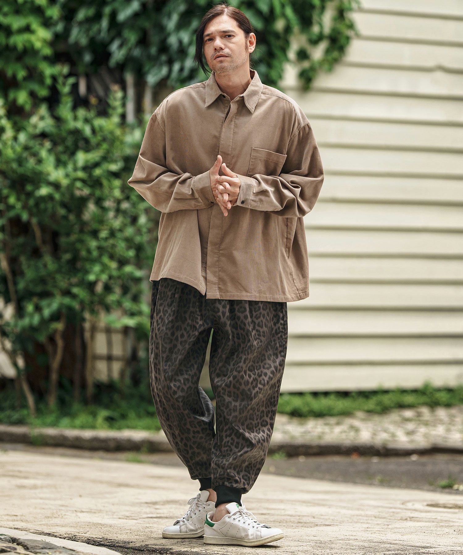 CAMBIO(カンビオ)】Leopard Synthetic Leather Jogger Pants レザー