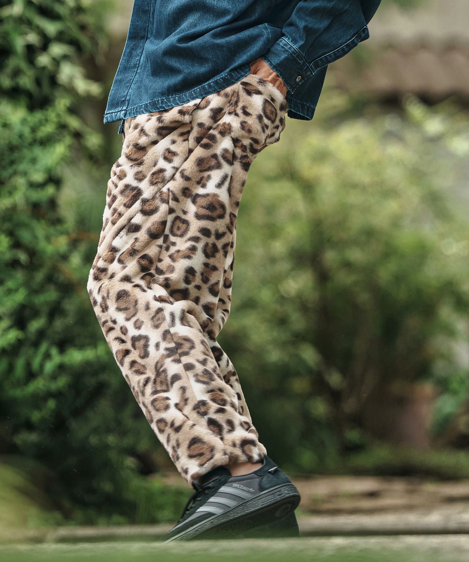 CAMBIO(カンビオ)】Leopard Short Fur Jogger Pants ジョガーパンツ