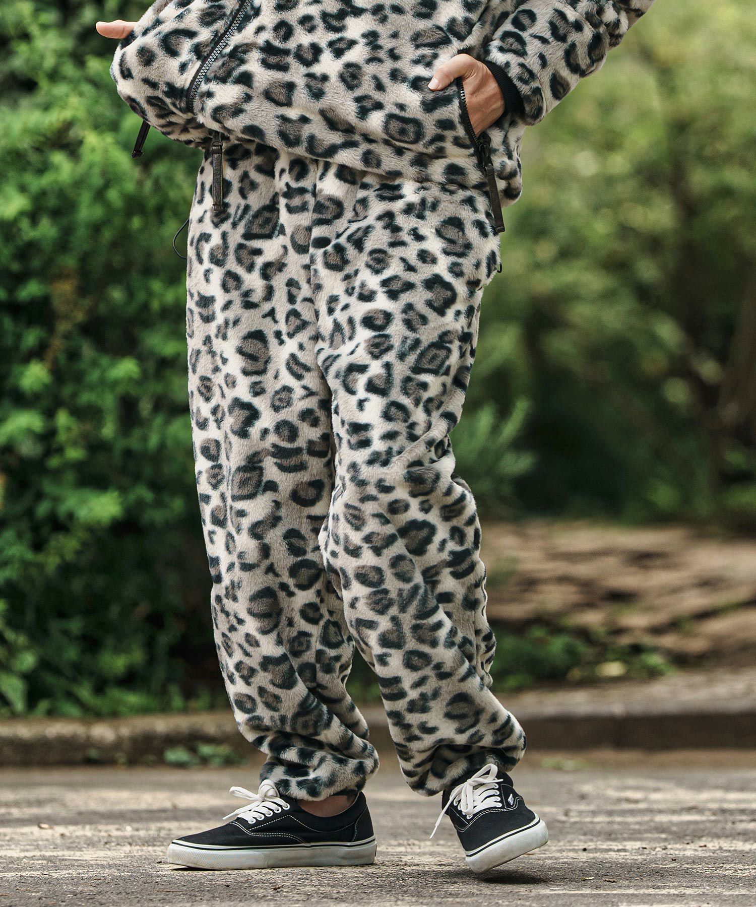 CAMBIO(カンビオ)】Leopard Short Fur Jogger Pants ジョガーパンツ