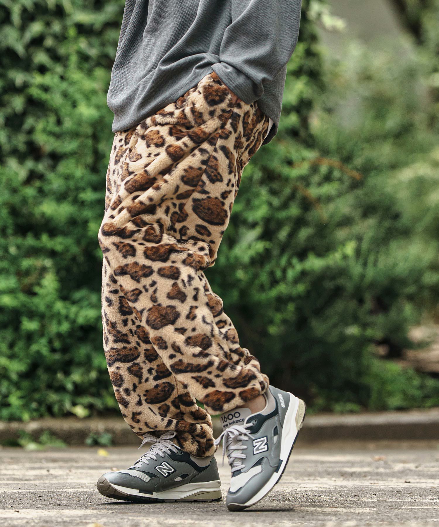 CAMBIO(カンビオ)】Leopard Short Fur Jogger Pants ジョガーパンツ