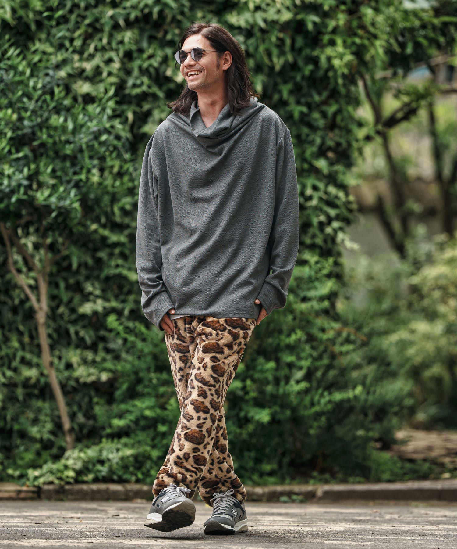CAMBIO(カンビオ)】Leopard Short Fur Jogger Pants ジョガーパンツ