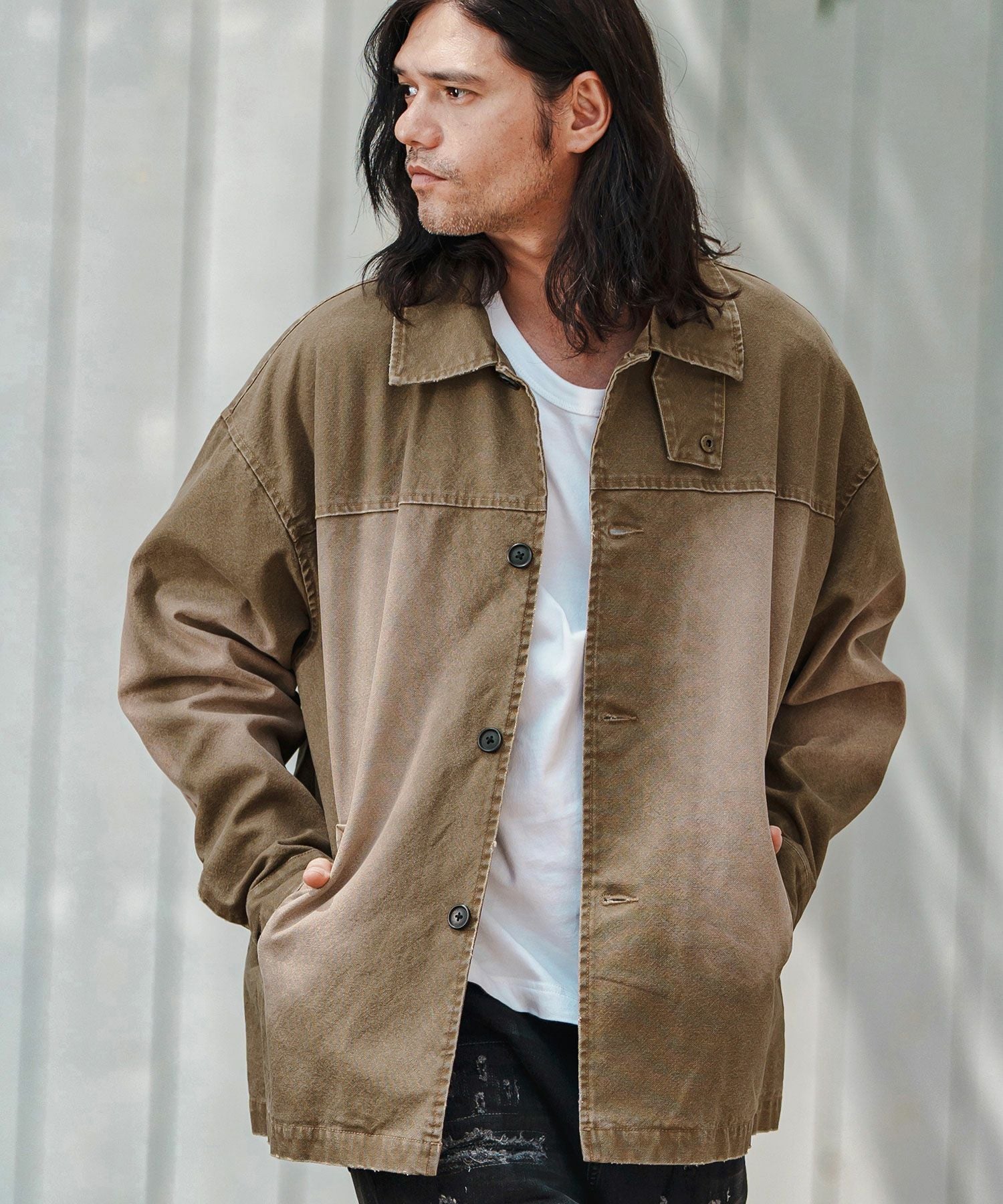 MichiダックベージュM CAMBIO(カンビオ)】High Density Heavy Duck Blouson ヘビーダック