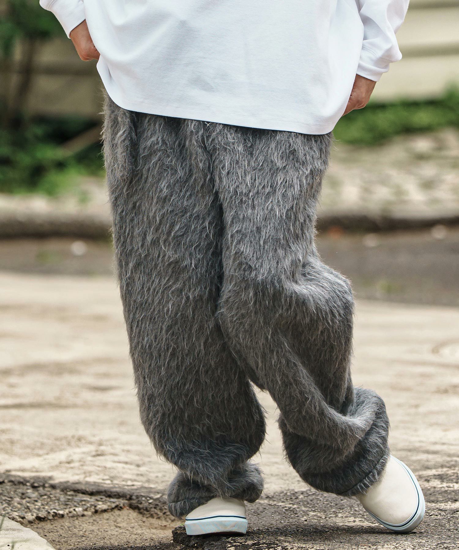 【専用】二部式　コットン CAMBIO(カンビオ)】Belted Far Melton Two Tuck Wide Pants メルトン