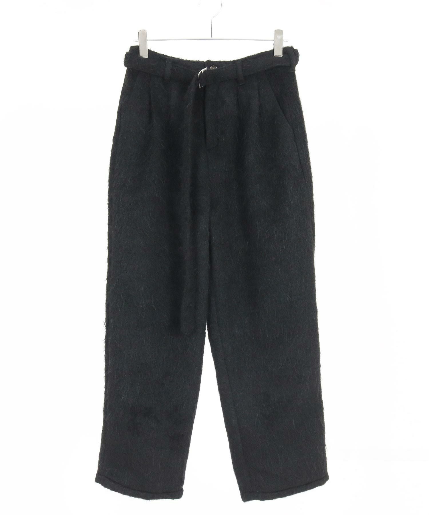 CAMBIO(カンビオ)】Belted Far Melton Two Tuck Wide Pants メルトン