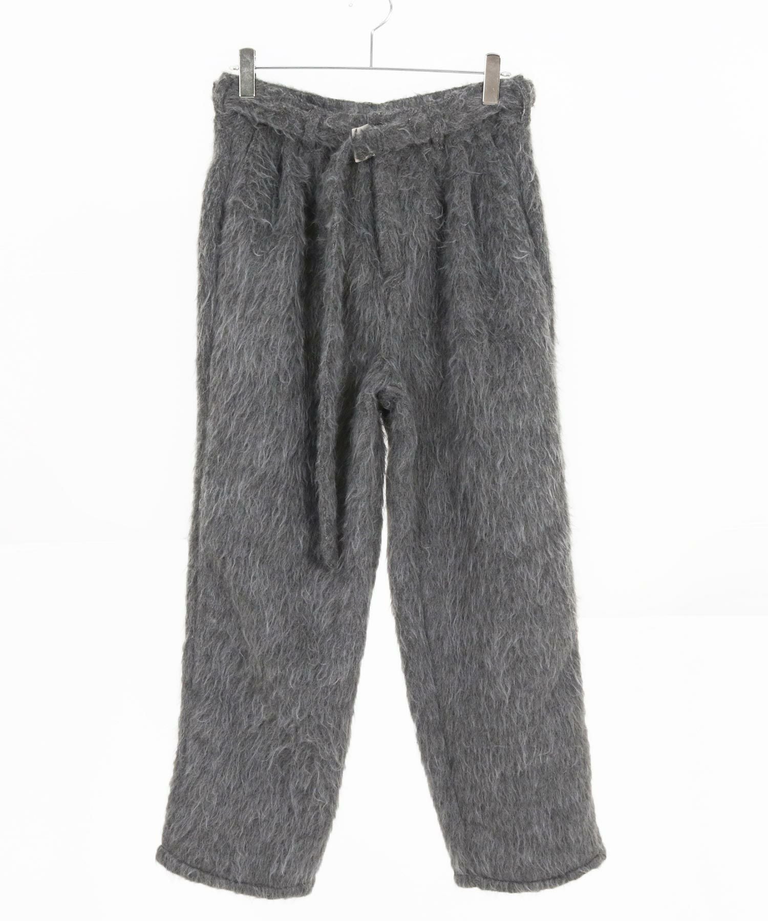 CAMBIO(カンビオ)】Belted Far Melton Two Tuck Wide Pants メルトン