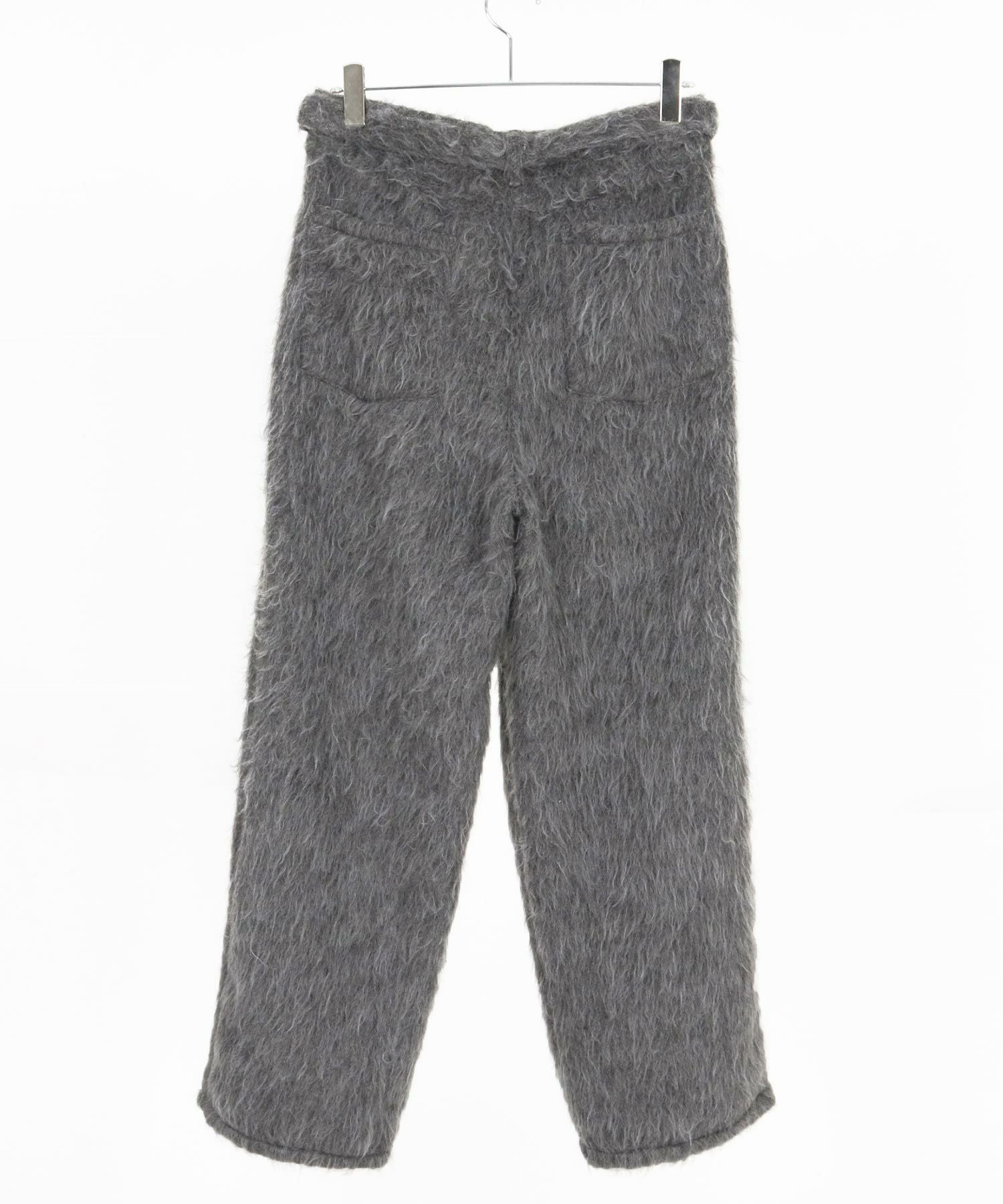 CAMBIO(カンビオ)】Belted Far Melton Two Tuck Wide Pants メルトン
