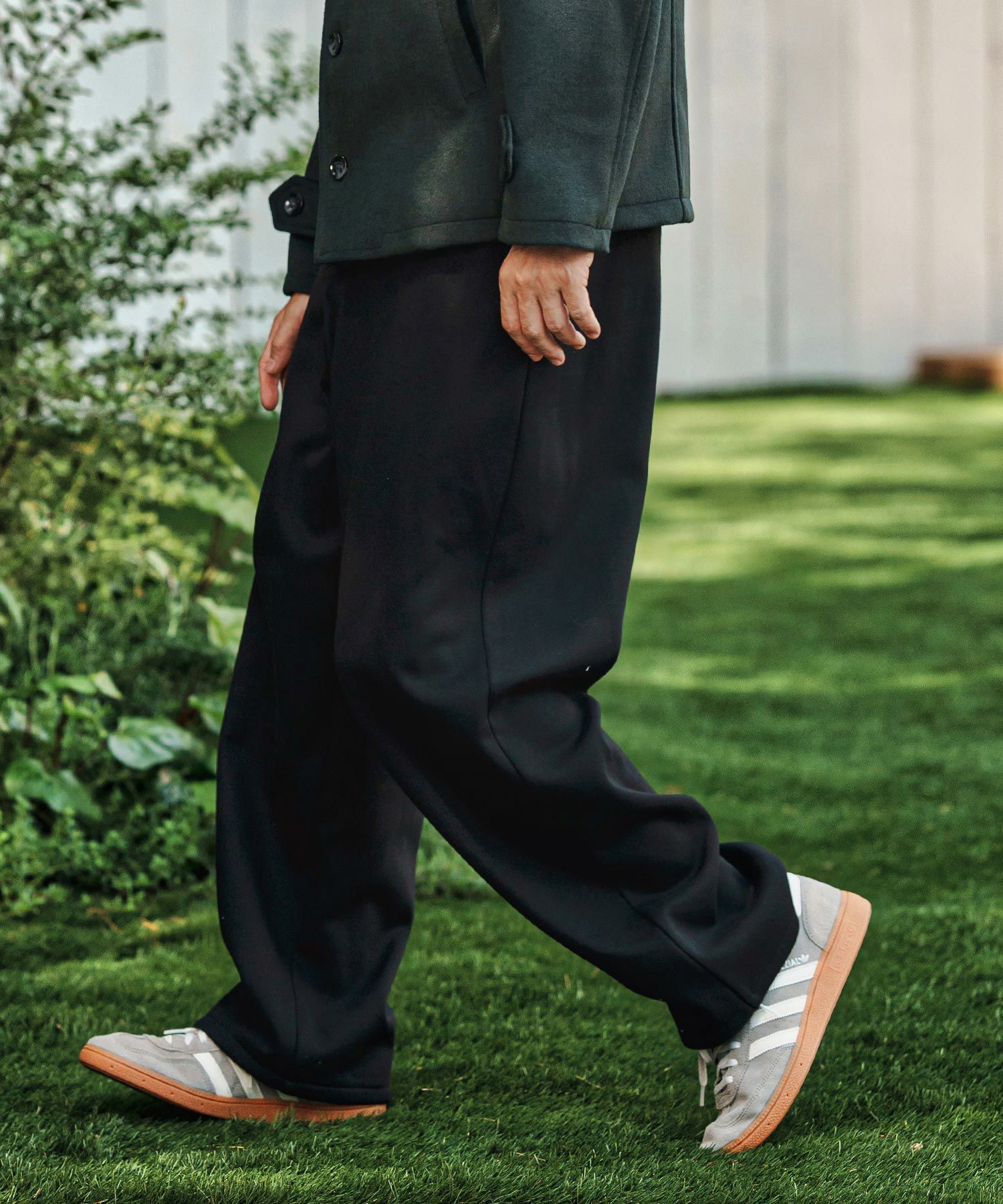 CAMBIO(カンビオ)】Lining Boa Sweat Wide Straight Pants ワイド