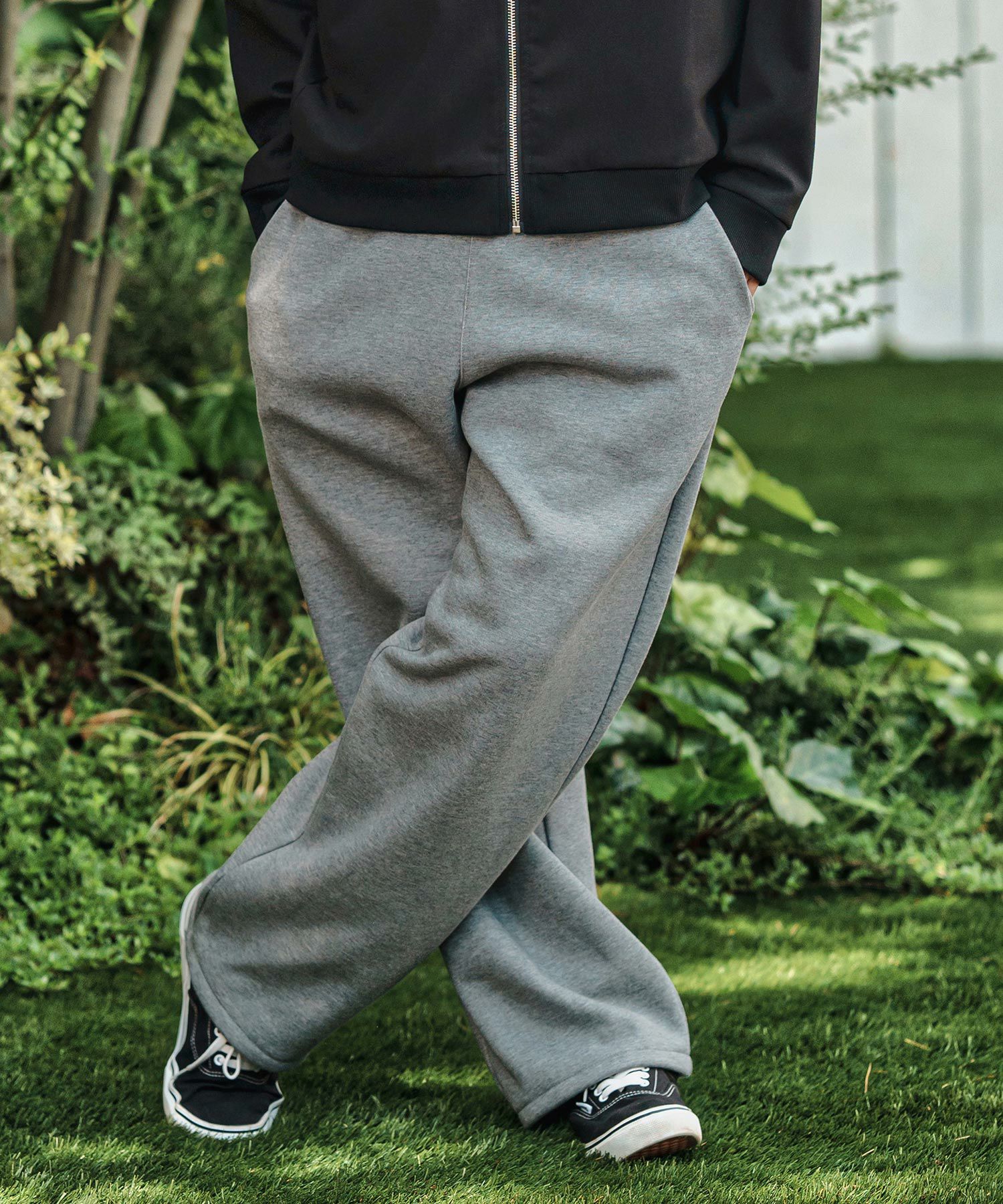 CAMBIO(カンビオ)】Lining Boa Sweat Wide Straight Pants ワイド
