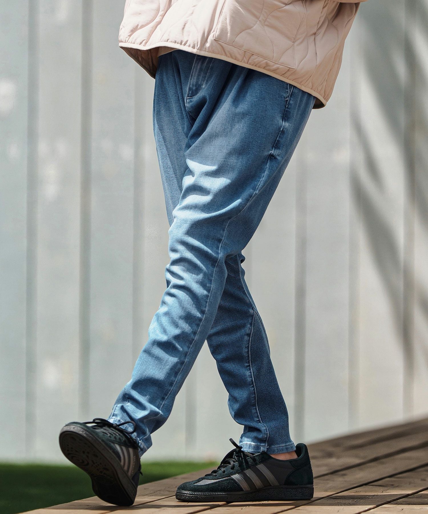 CAMBIO(カンビオ)】Stretch Denim Ribbed Hem Pants デニムパンツ