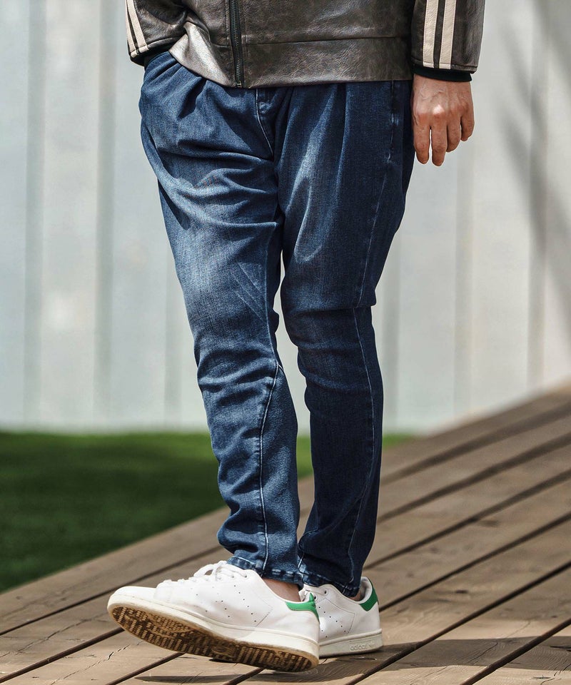 CAMBIO(カンビオ)】Stretch Denim Ribbed Hem Pants デニムパンツ 