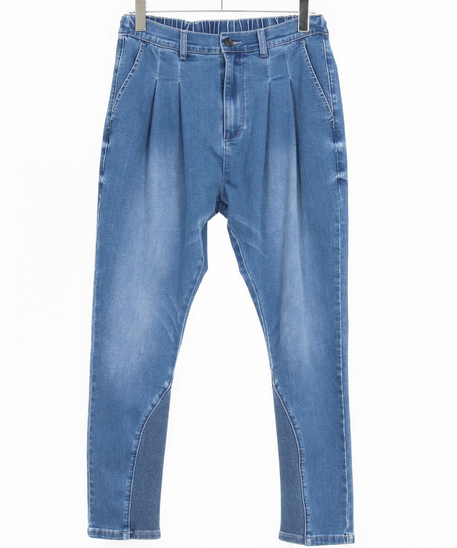 ボトムス 【CAMBIO(カンビオ)】Stretch Denim Ribbed Hem Pants デニム 