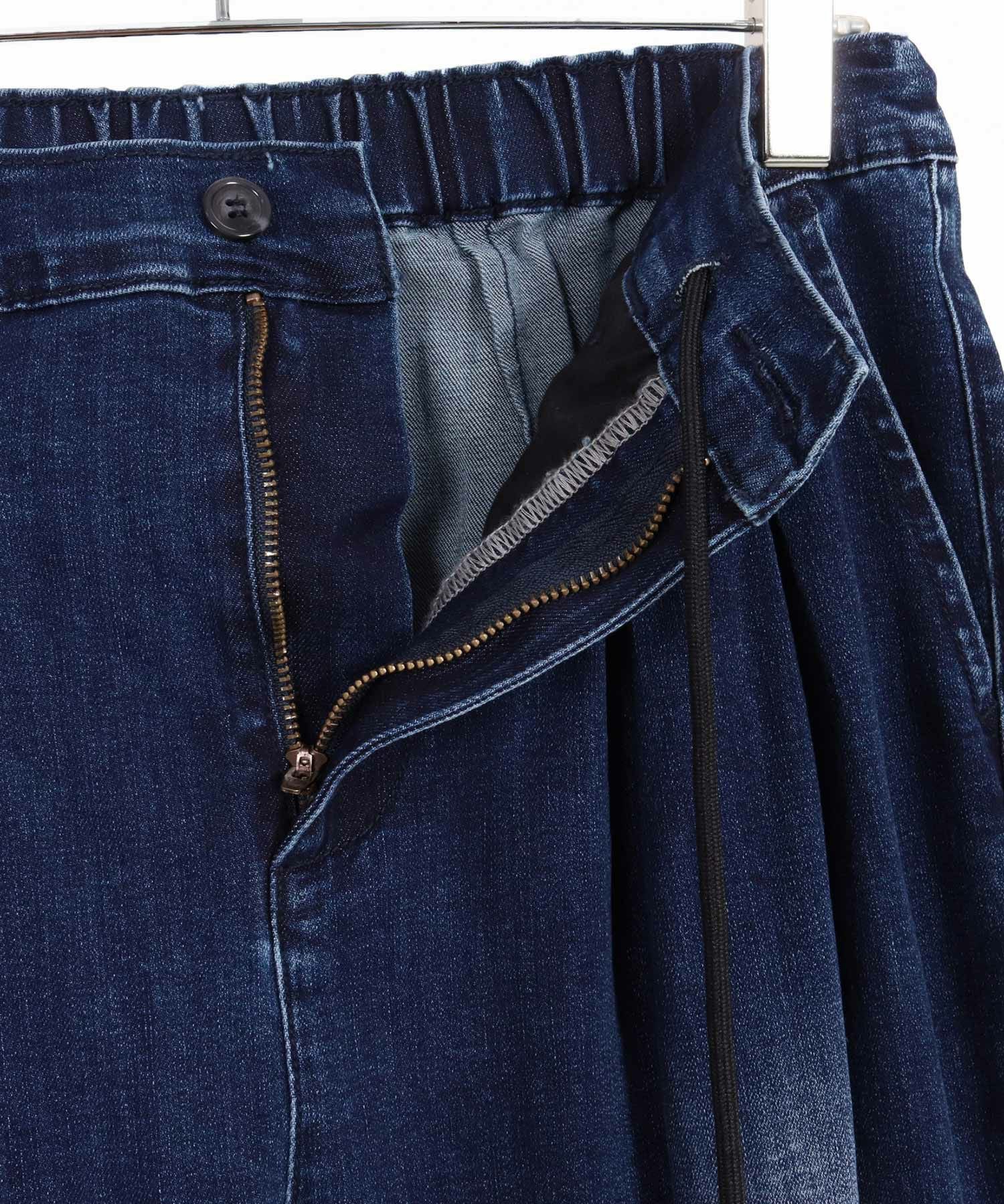 CAMBIO(カンビオ)】Stretch Denim Ribbed Hem Pants デニムパンツ
