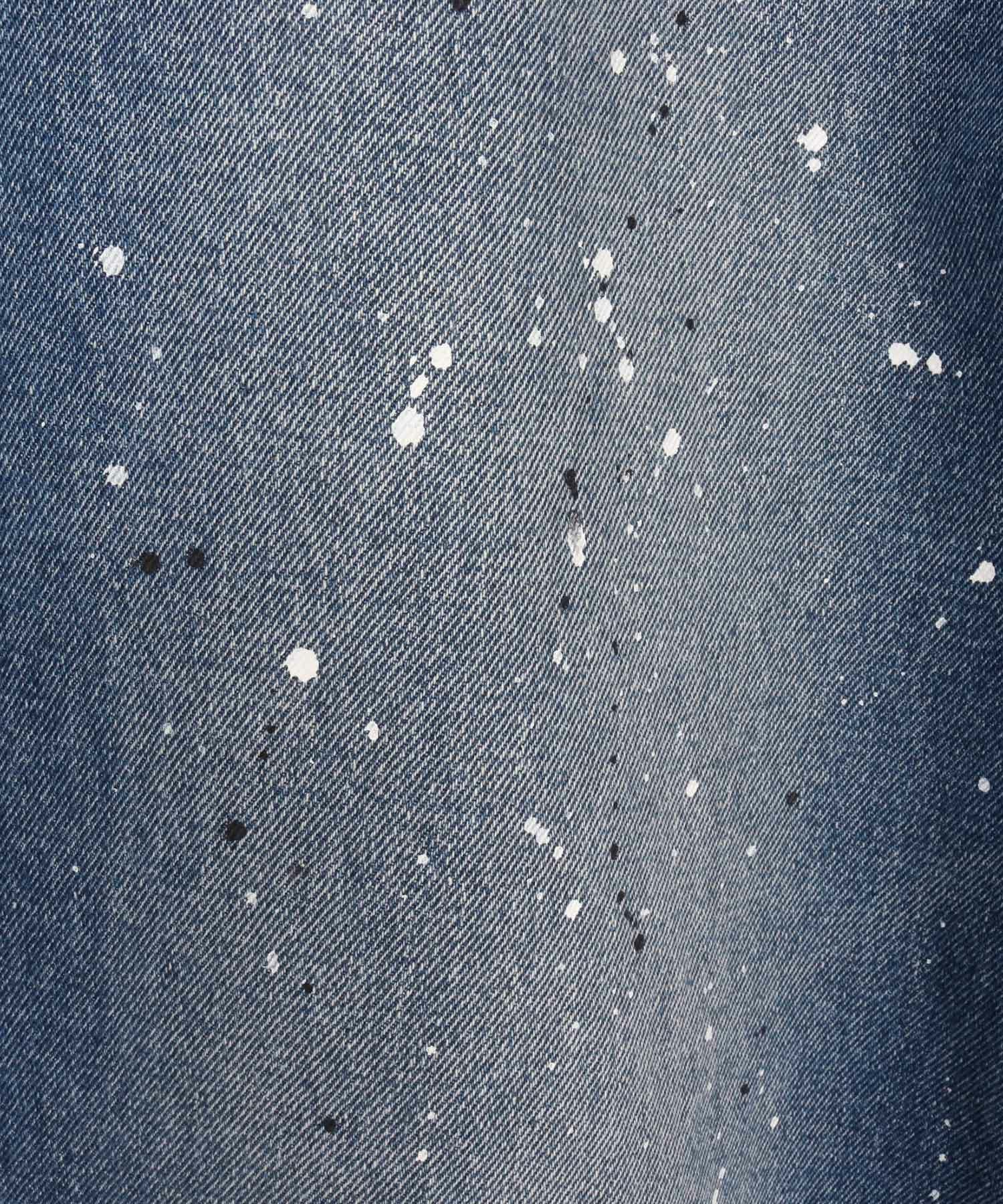 CAMBIO(カンビオ)】Paint Splash Denim Wide Straight Pants ワイド
