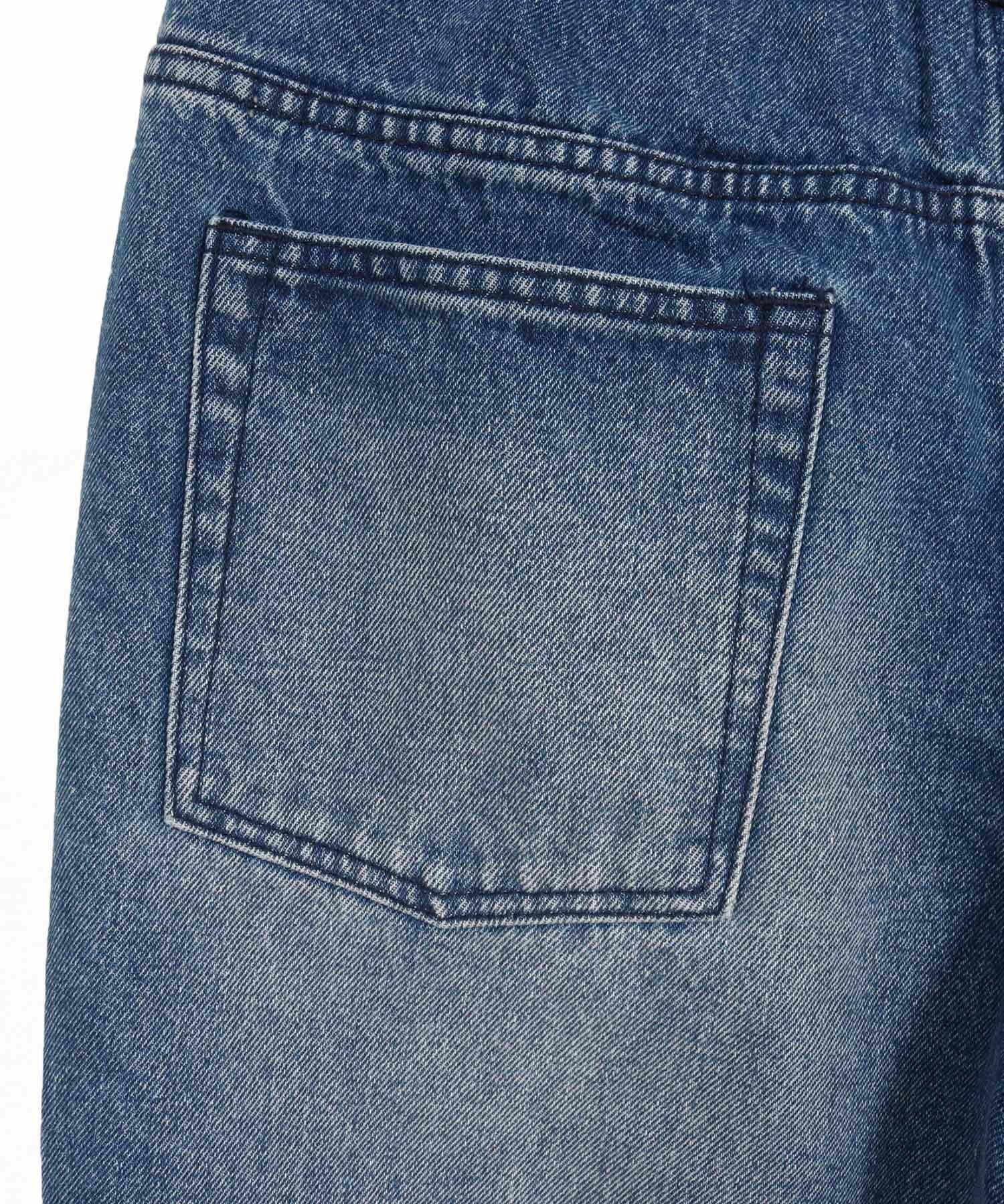 CAMBIO(カンビオ)】Paint Splash Denim Wide Straight Pants ワイド