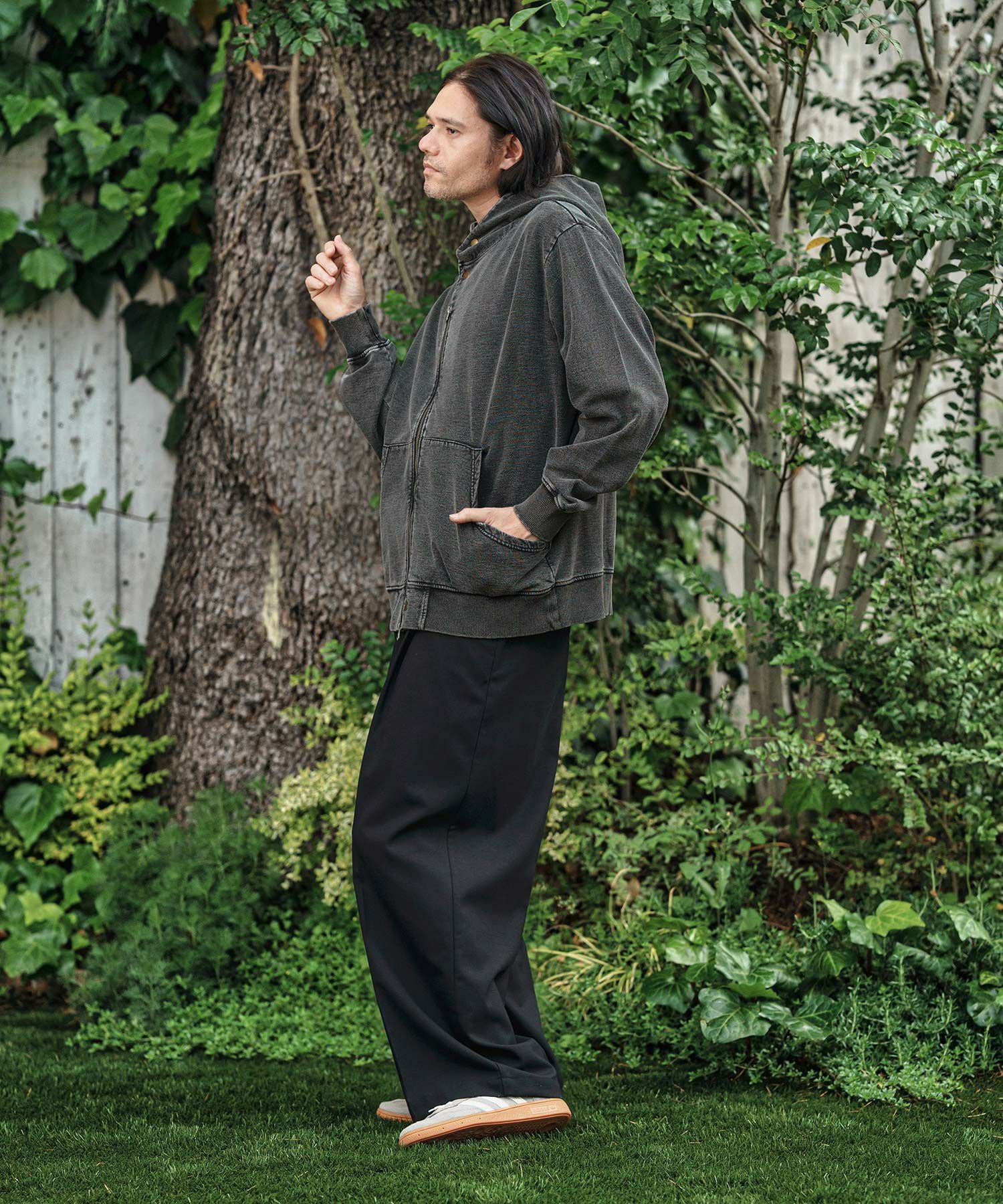リメイクジップパーカー　punkandyo flexwitme RRR123 Radical Paper Rose Zip Hoodie (Mechanic Black) - UNION LOS