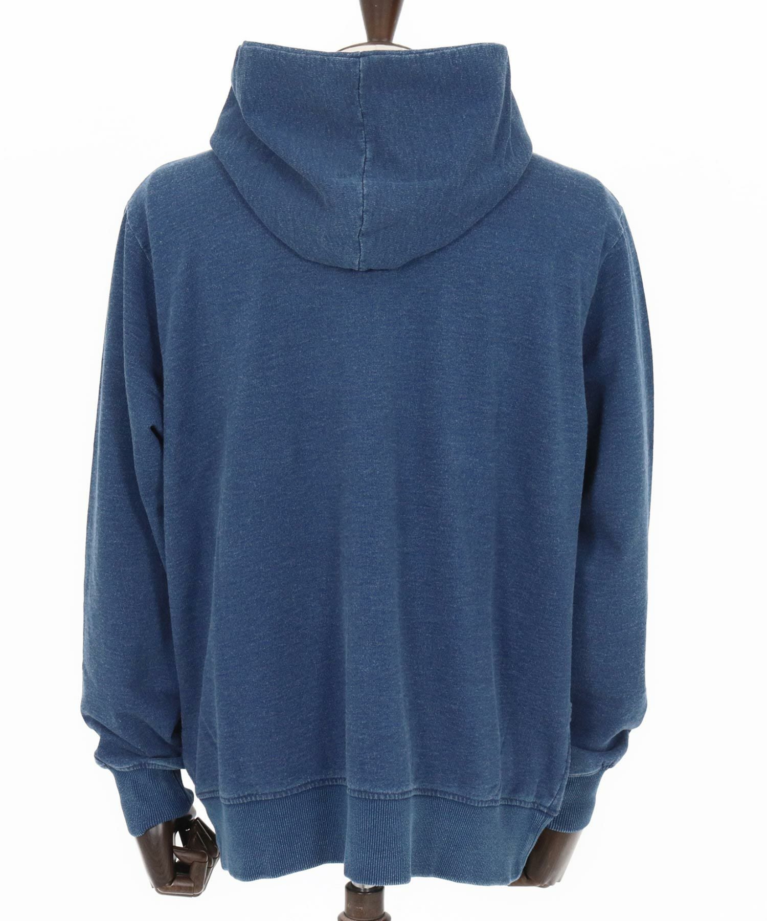 CAMBIO(カンビオ)】Fleece Lining Indigo Sweat Riders Zip Parka