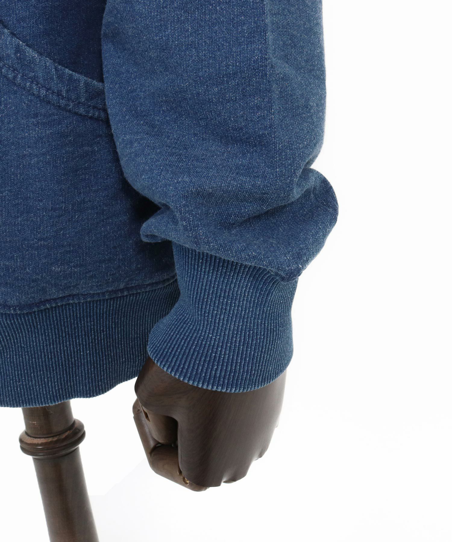 CAMBIO(カンビオ)】Fleece Lining Indigo Sweat Riders Zip Parka