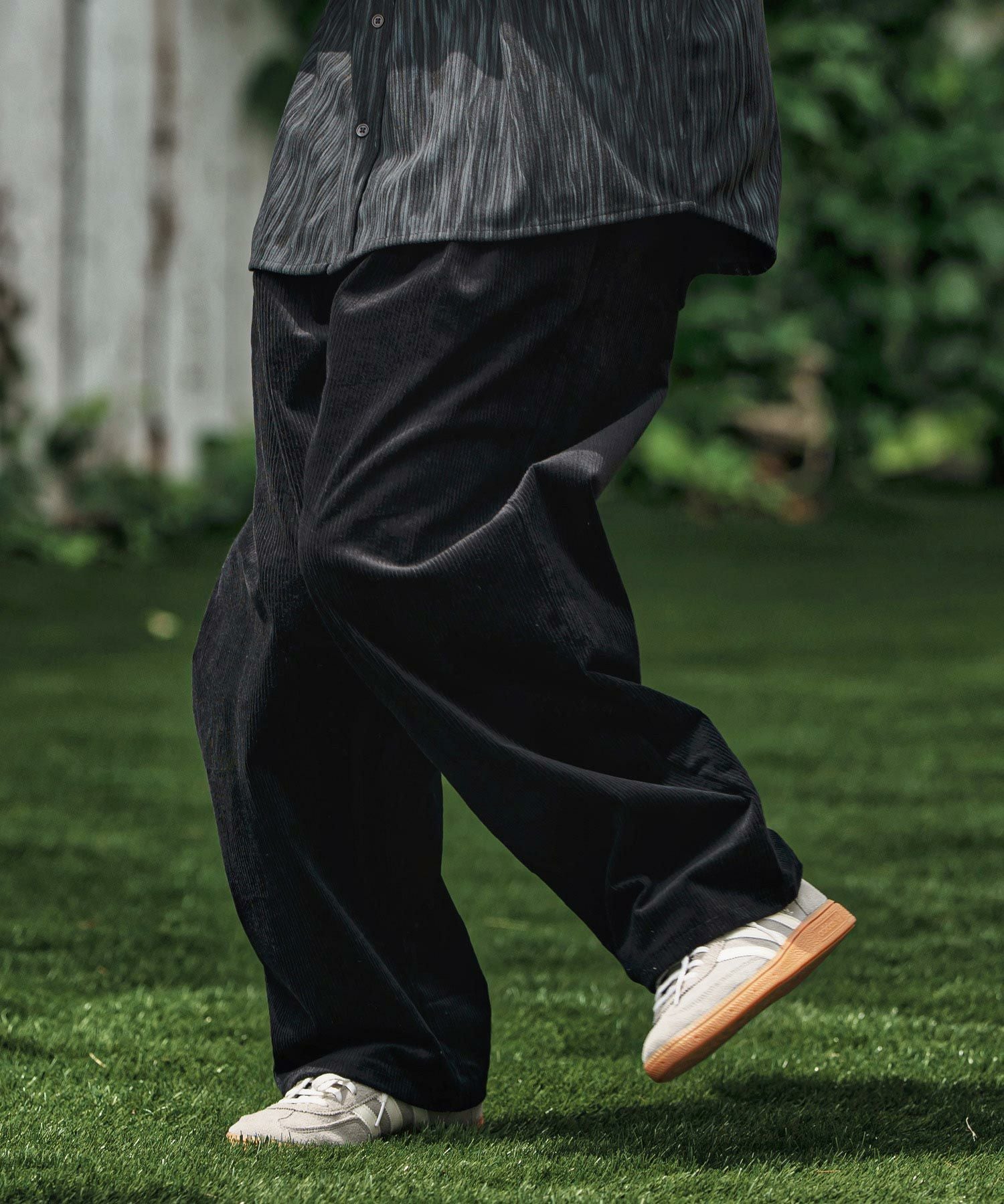 30%OFF【CAMBIO(カンビオ)】Stretch Corduroy Wide Straight Pants