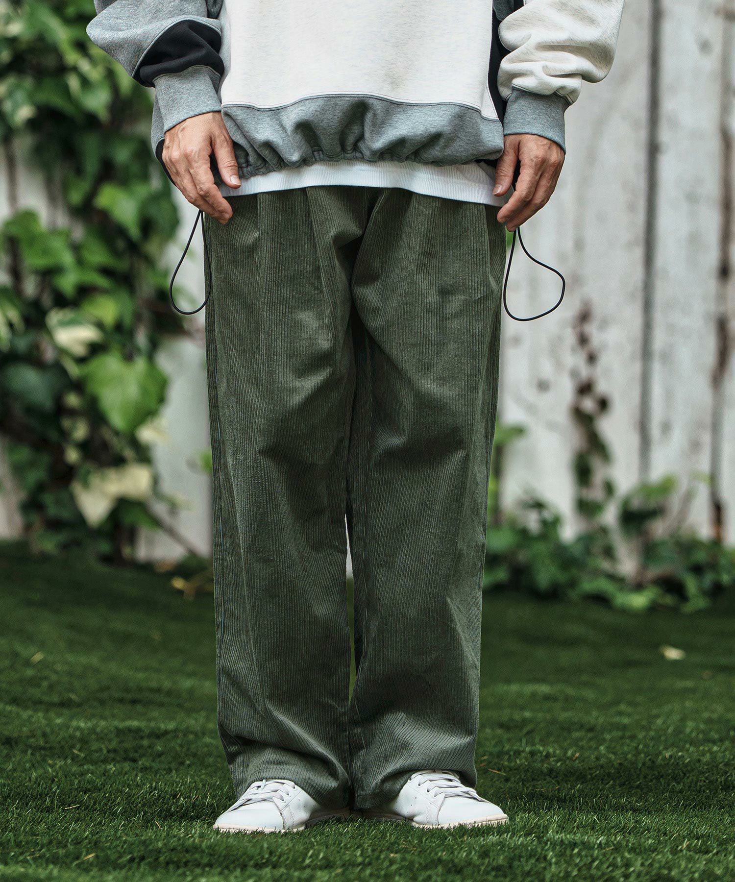 30%OFF【CAMBIO(カンビオ)】Stretch Corduroy Wide Straight Pants