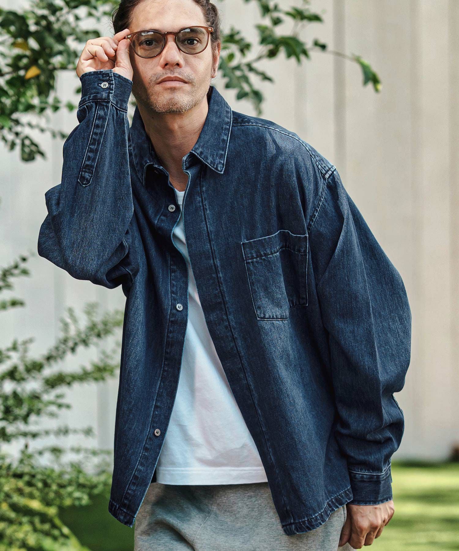 CAMBIO(カンビオ)】Fly Front Denim Shirts 比翼デニムシャツ