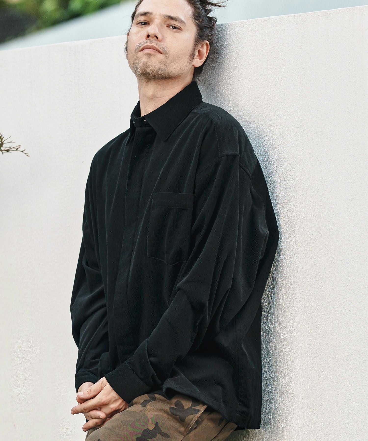 CAMBIO(カンビオ)】Fly Front Corduroy Shirts コーデュロイシャツ