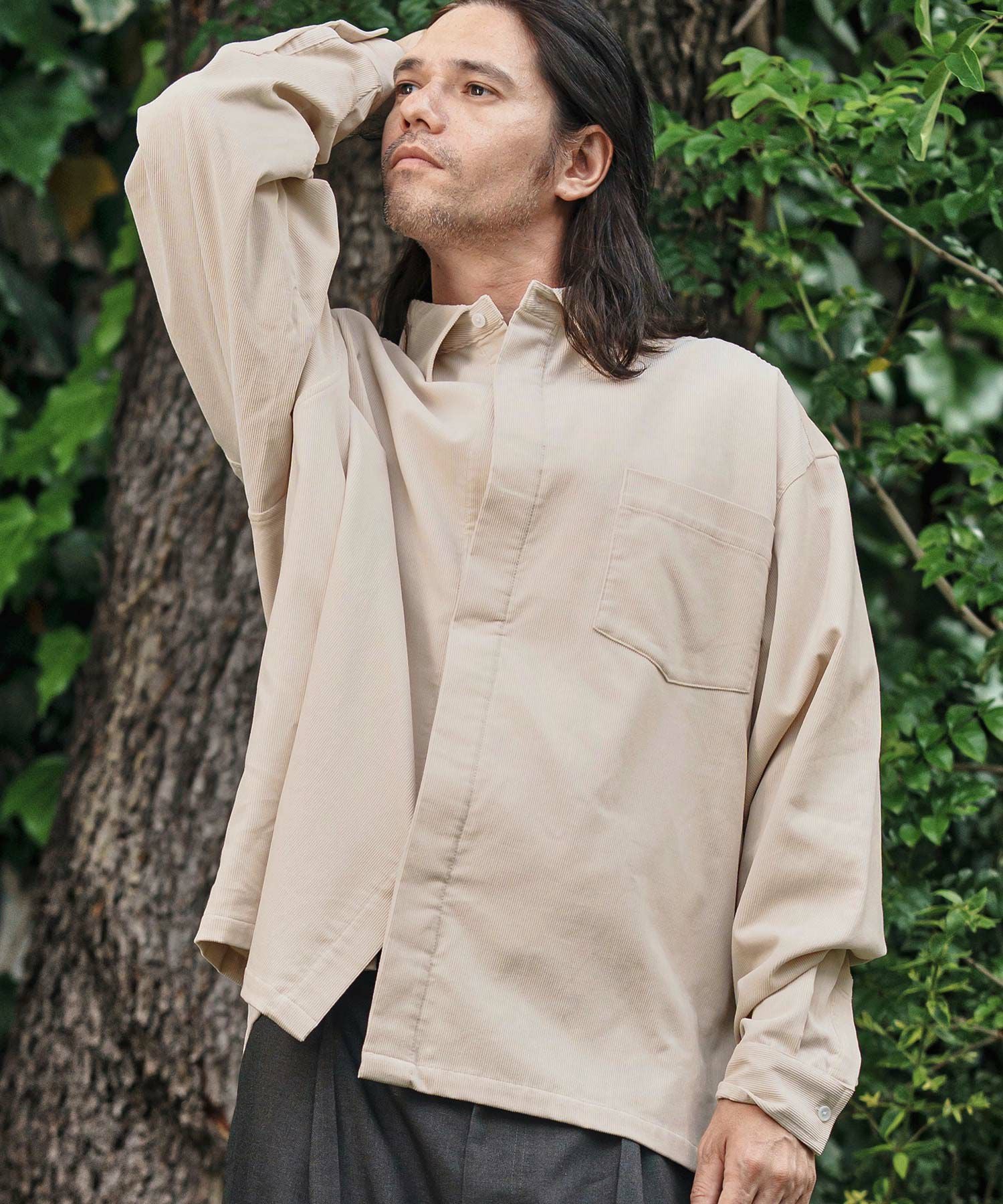 CAMBIO(カンビオ)】Fly Front Corduroy Shirts コーデュロイシャツ