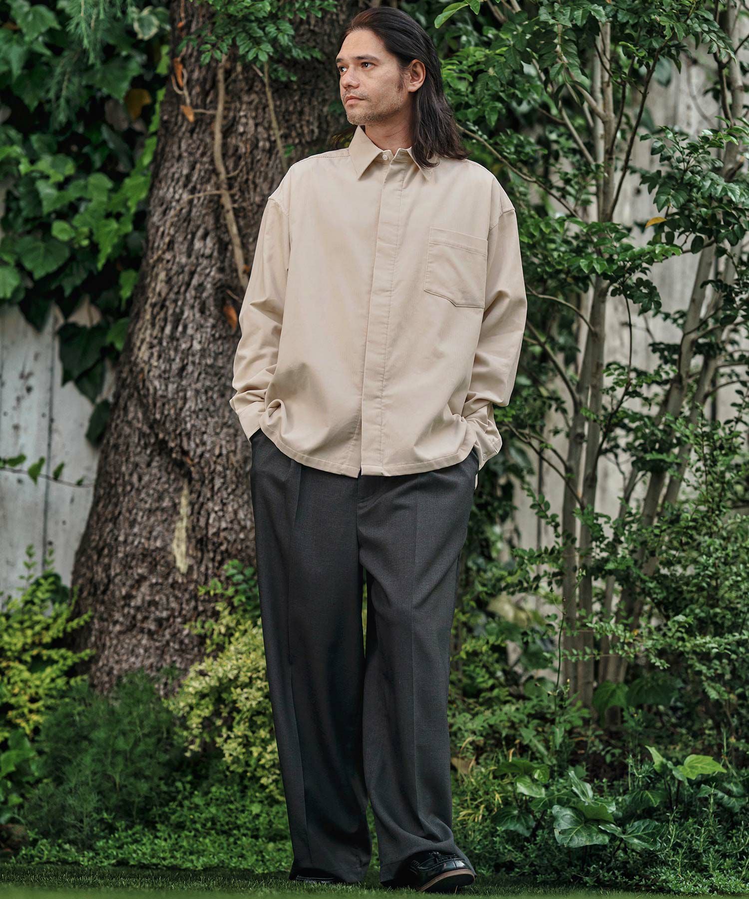 CAMBIO(カンビオ)】Fly Front Corduroy Shirts コーデュロイシャツ