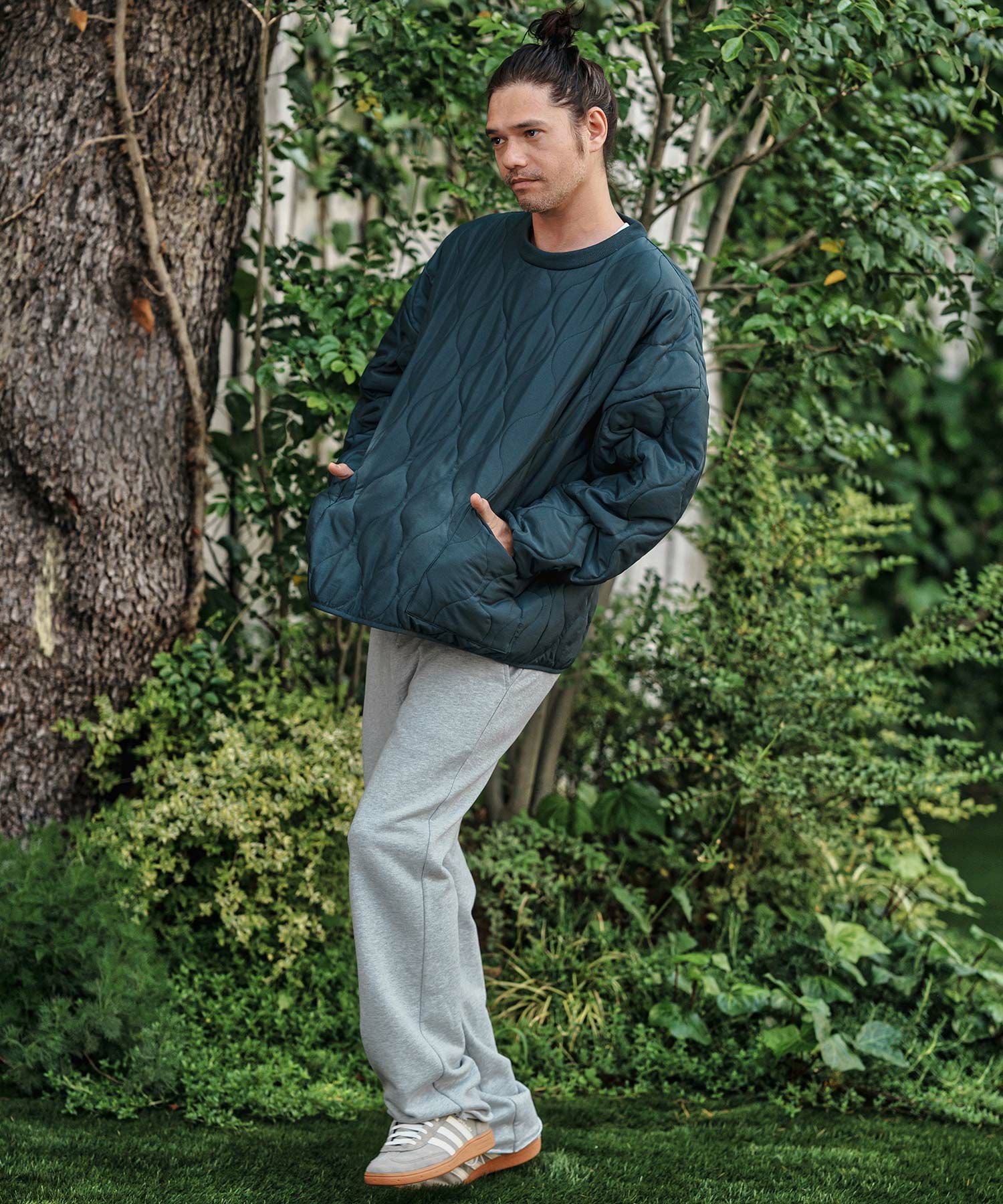 CAMBIO(カンビオ)】Semi Flare Silhouette Sweat Pants スウェット
