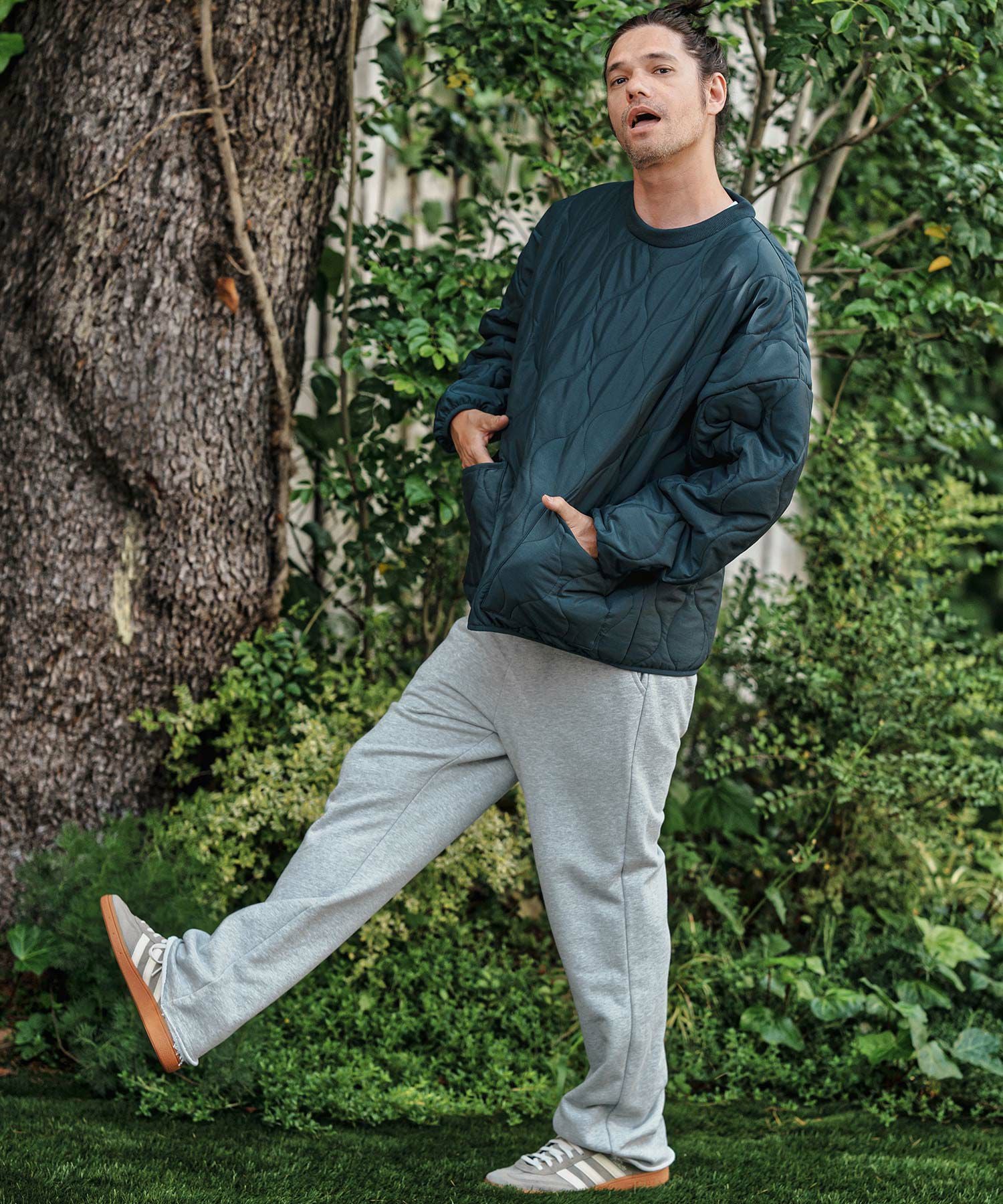 CAMBIO(カンビオ)】Semi Flare Silhouette Sweat Pants スウェット