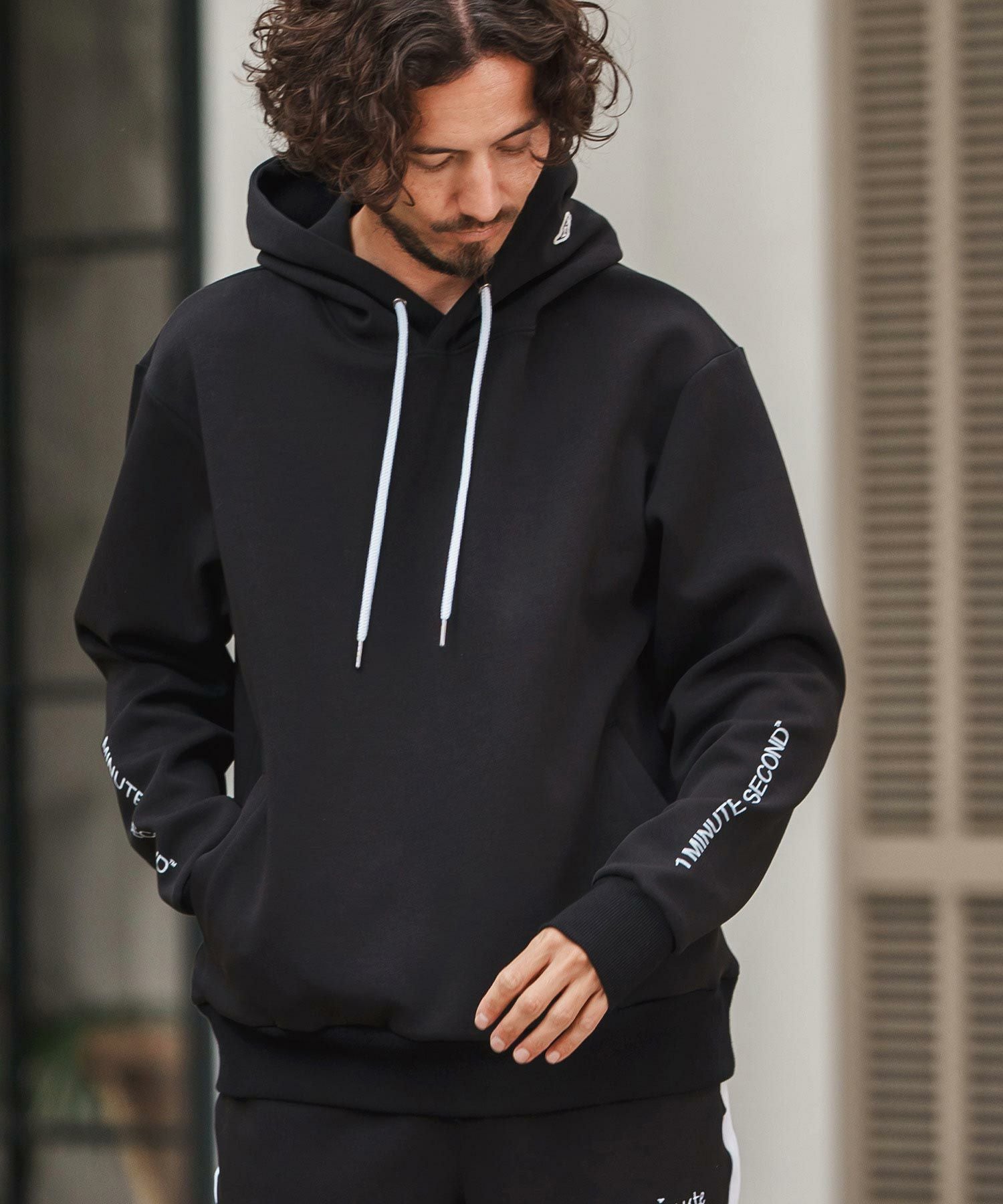 1minute 1second(ワンミニットワンセカンド)】cardboard knit hoody