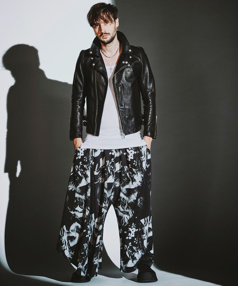 50%OFF【NO ID.(ノーアイディー)】ｱｼﾝﾒﾄﾘｰﾄﾞﾚｰﾌﾟﾜｲﾄﾞﾊﾟﾝﾂ(457006-281P