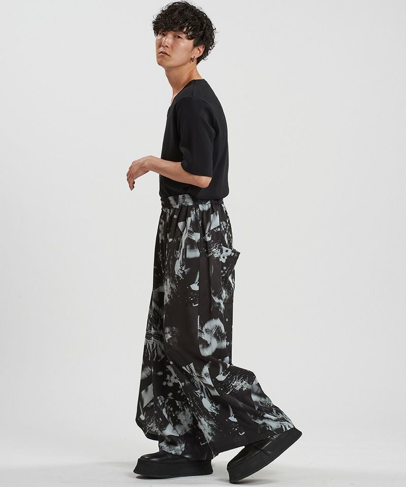 50%OFF【NO ID.(ノーアイディー)】ｱｼﾝﾒﾄﾘｰﾄﾞﾚｰﾌﾟﾜｲﾄﾞﾊﾟﾝﾂ(457006-281P
