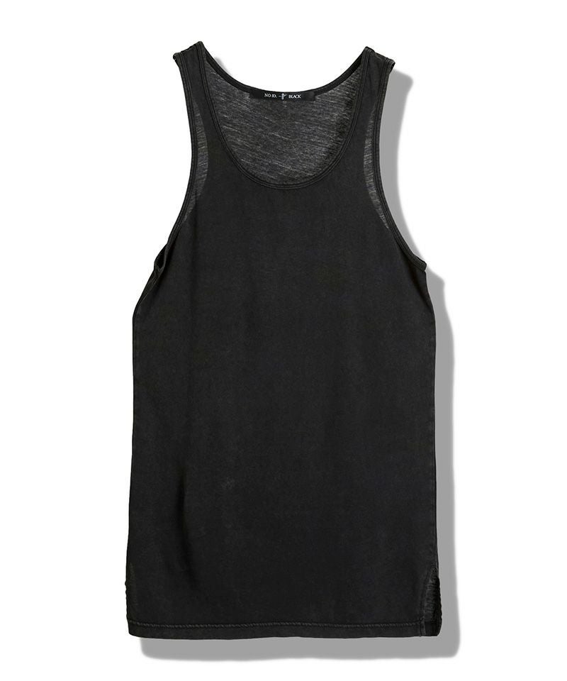 50%OFF【NO ID.(ノーアイディー)】ｻｲﾄﾞｽﾘｯﾄﾛﾝｸﾞﾀﾝｸﾄｯﾌﾟ(457006-283T