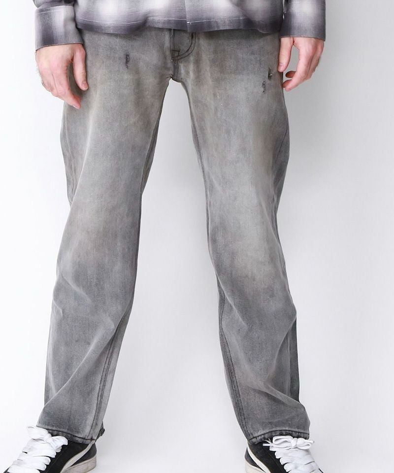 【TMT】ブラックデニムパンツ TMT(ティーエムティー)】12oz SOFT BLACK DENIM 5P STRAIGHT デニム