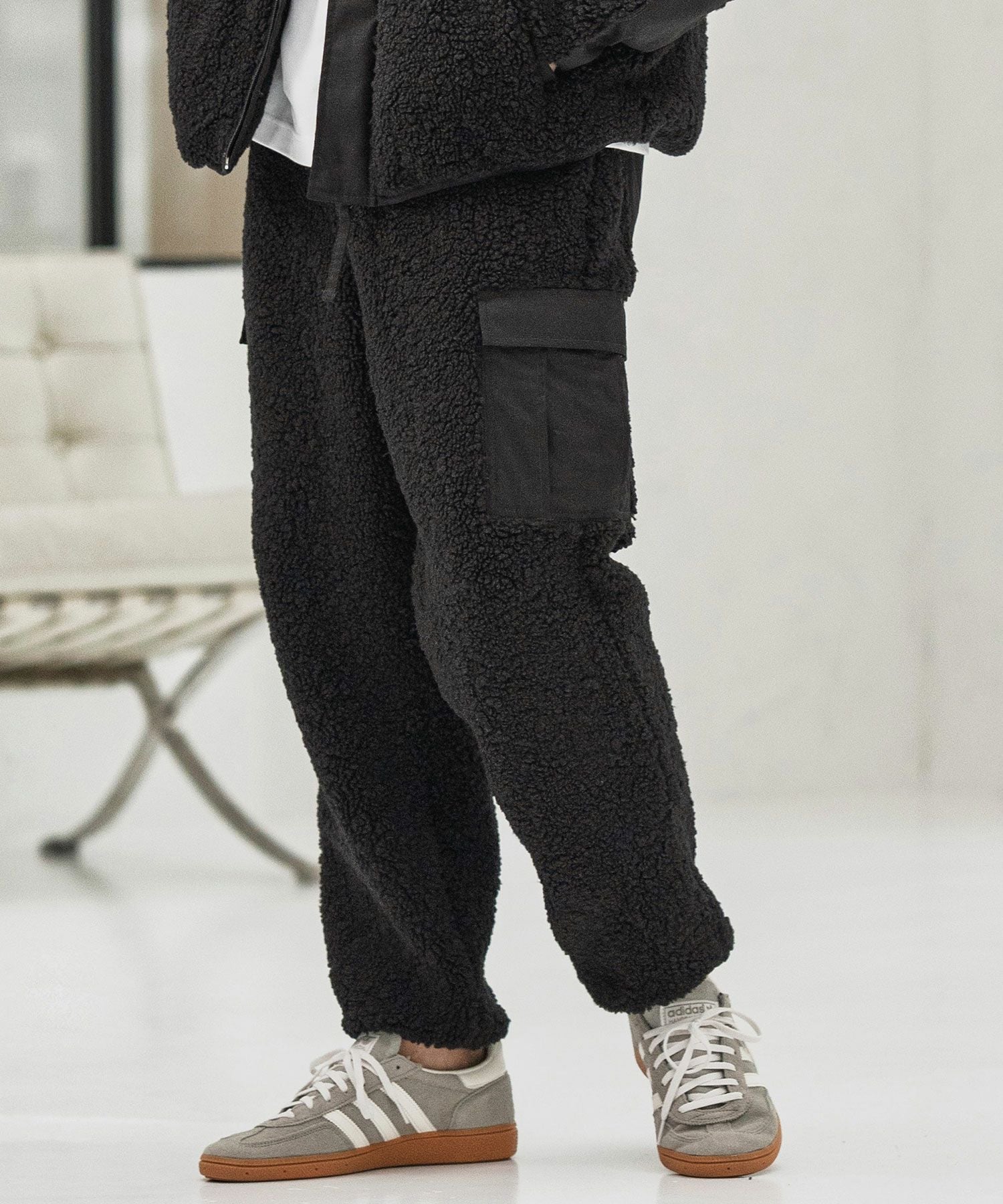 CAMBIO(カンビオ)】Poodle Like Boa Switch Cargo Pants ボアカーゴ