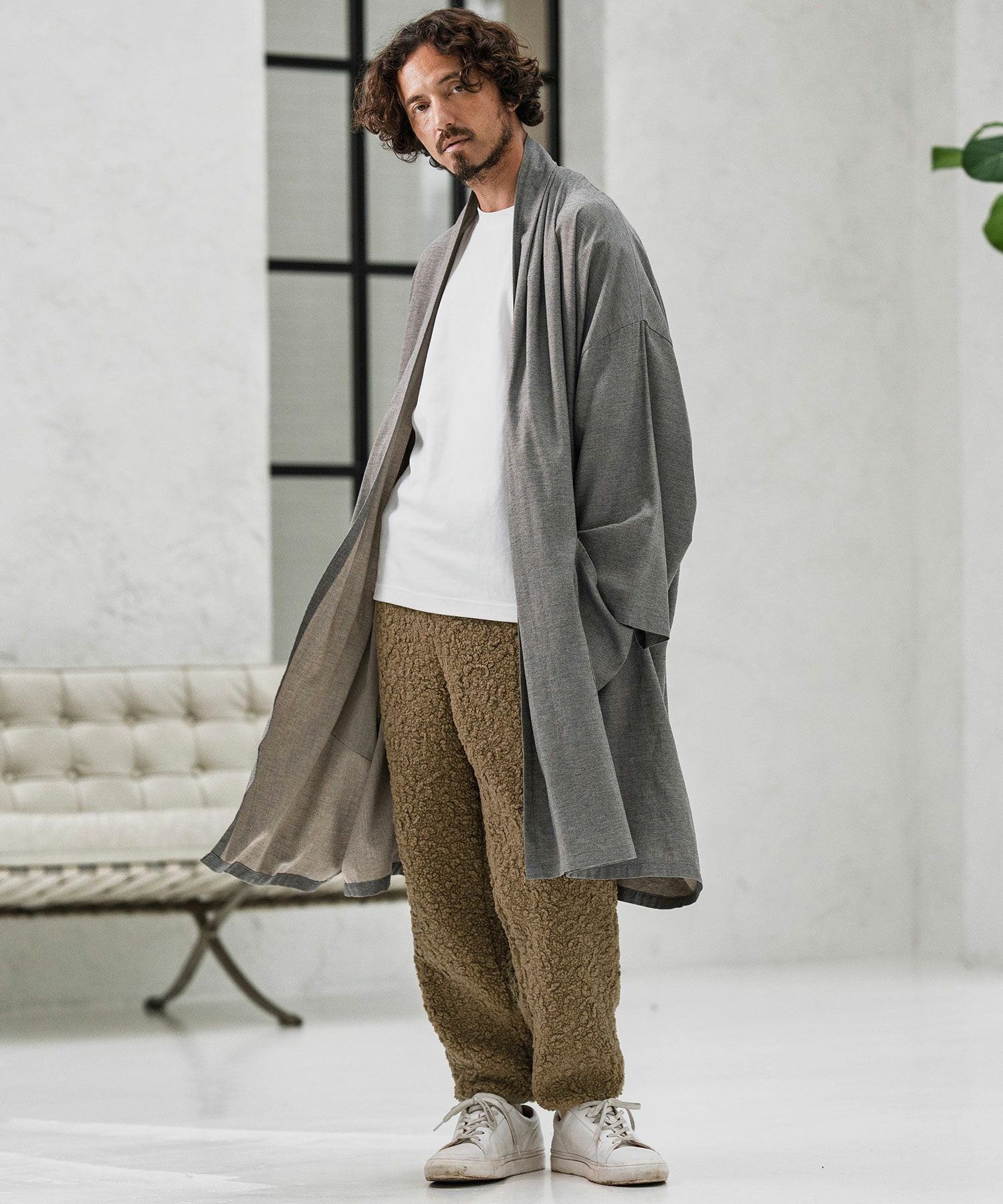 YOBOOページ CAMBIO(カンビオ)】Poodle Like Boa Switch Cargo Pants ボアカーゴ