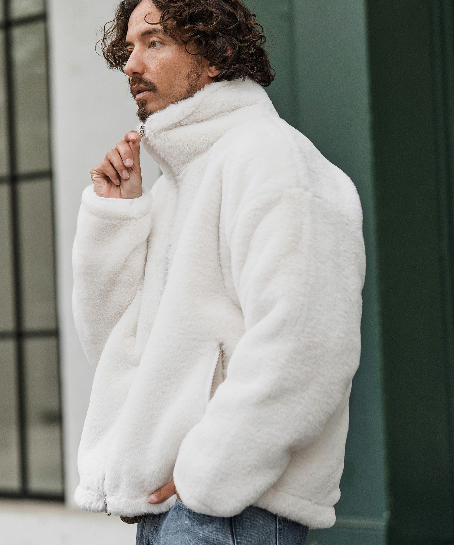 CAMBIO(カンビオ)】Fur High Neck Short Blouson ファーブルゾン(MIU