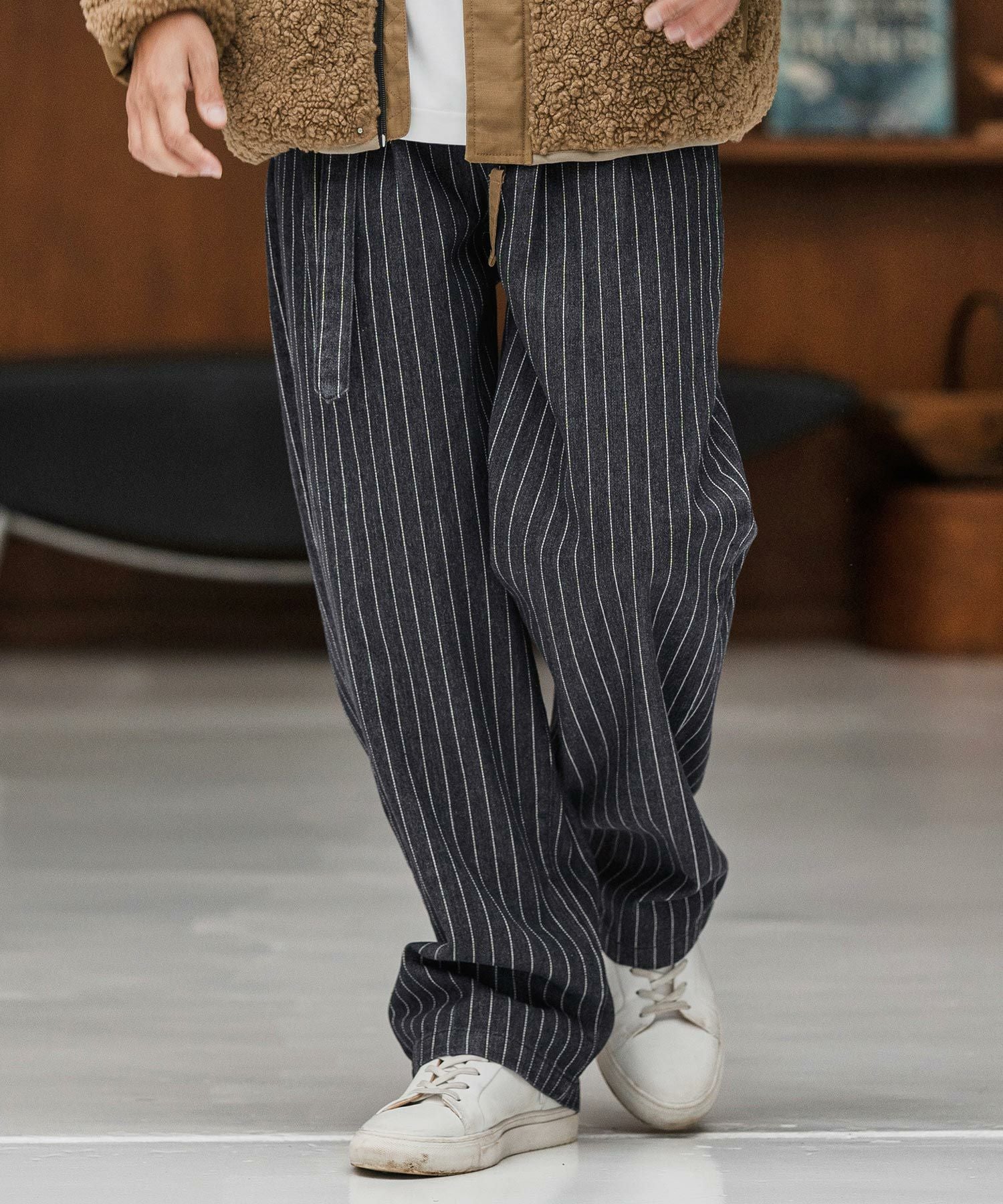 お値下げプランテーション前後着用可能ネイビー ストライプ パンツ Plantation プランテーション/WOMEN'S Bottoms/パンツ(新着順)| A-net