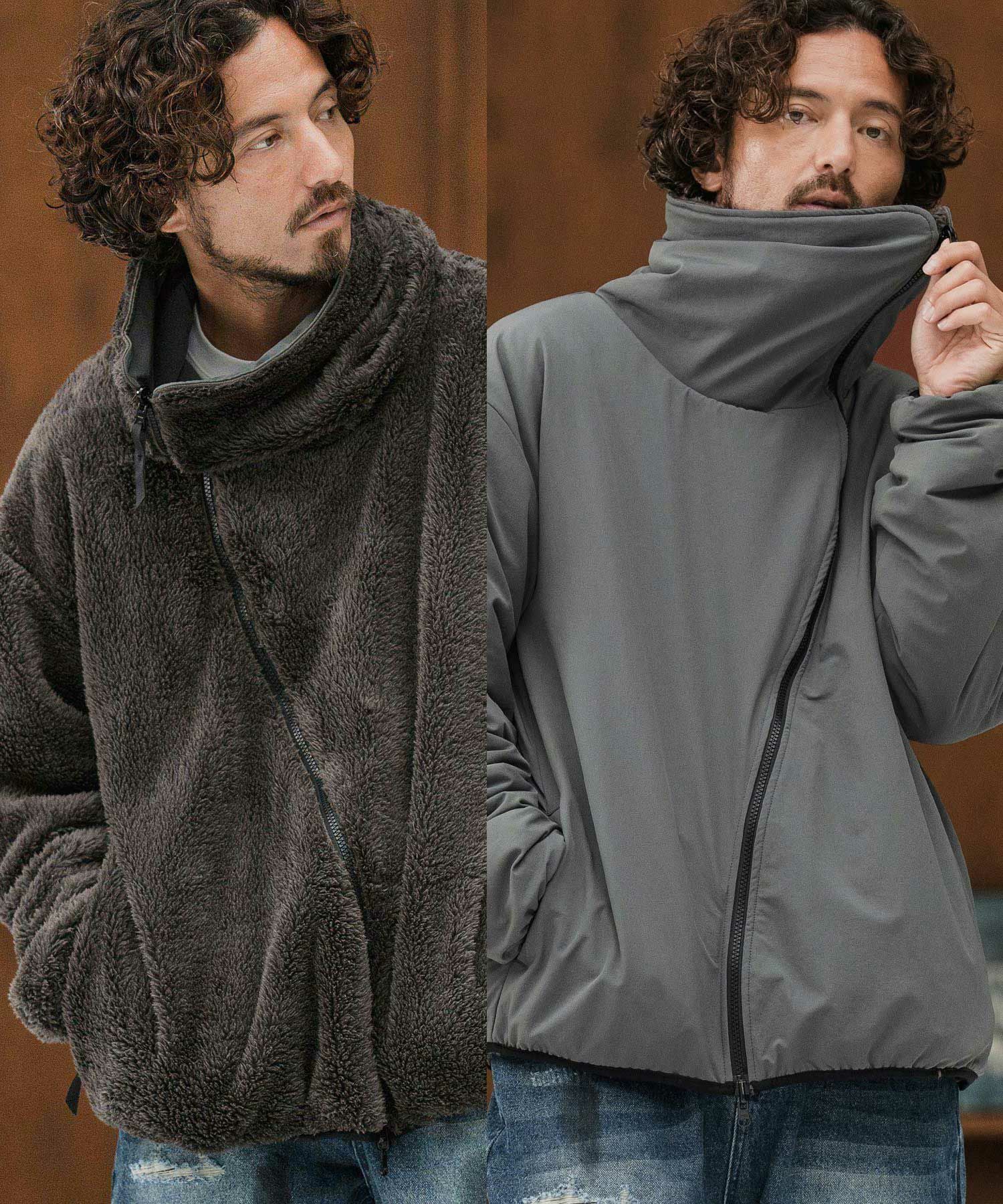 CAMBIO(カンビオ)】Wave Zipper Reversible Jacket リバーシブル