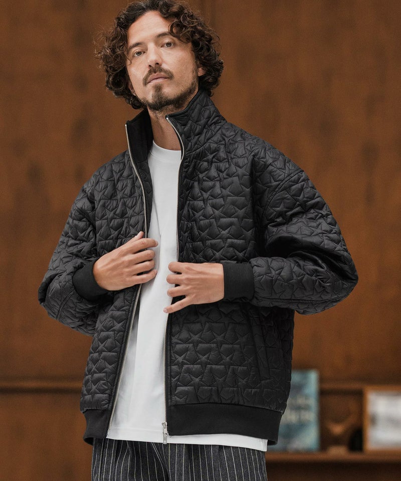 CAMBIO(カンビオ)】Star Pattern Quilted Stand Collar Jacket 