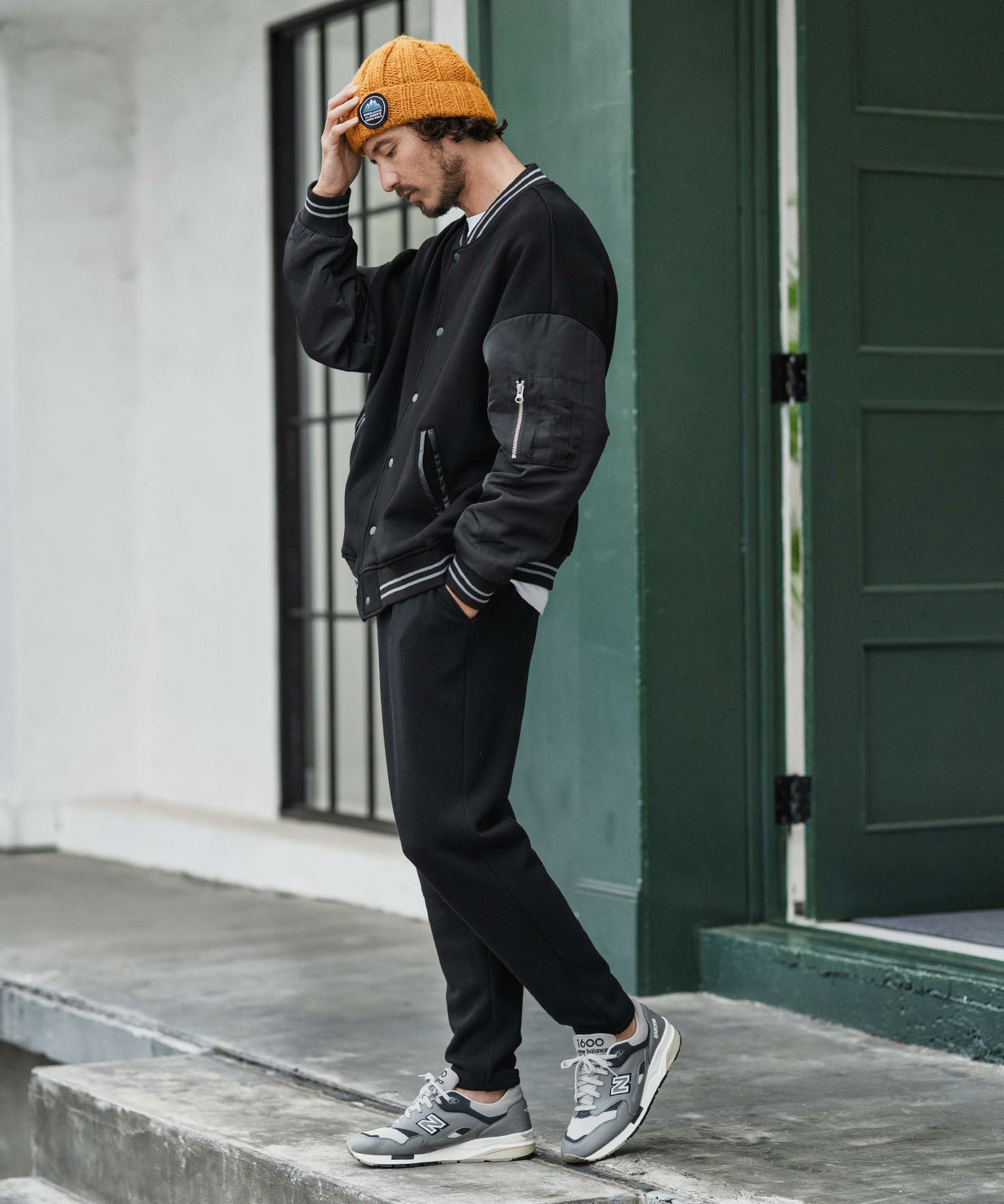 CAMBIO(カンビオ)】Back Shaggy Cardboard Knit Combination Flight