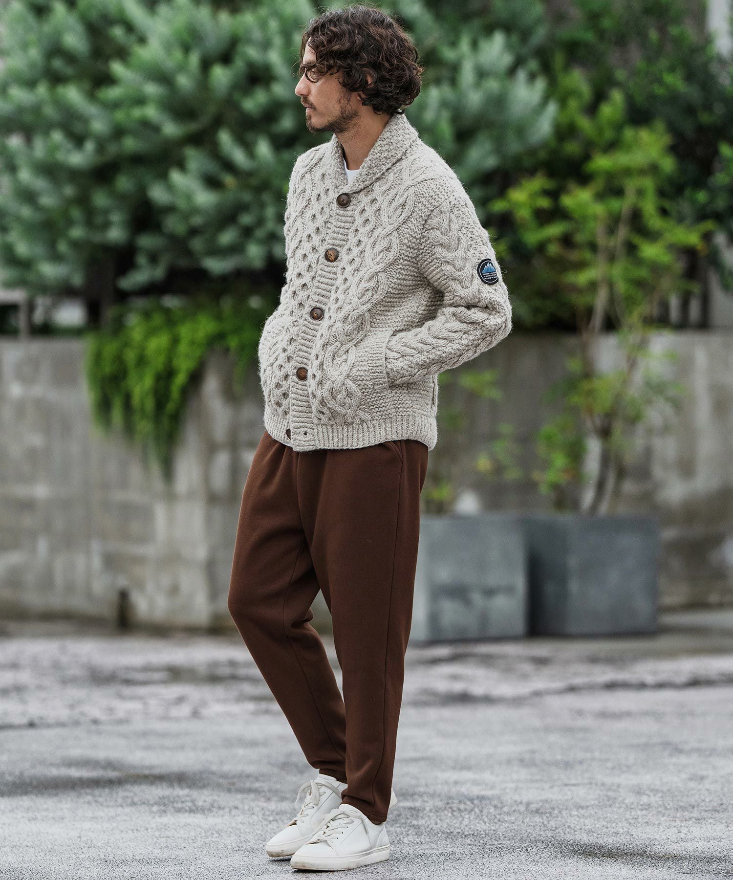 CAMBIO(カンビオ)】Back Shaggy Cardboard Knit Balloon Silhouette